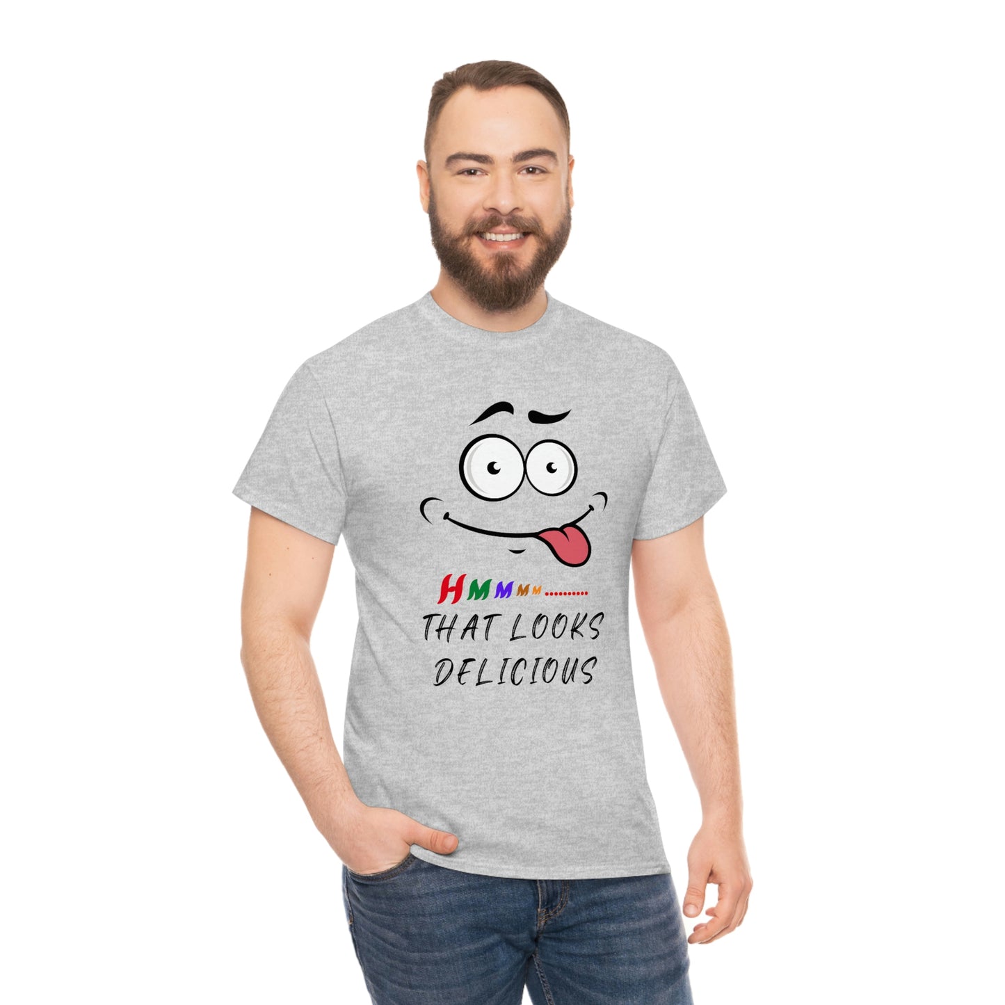 Hmmm, Funny, Unisex Heavy Cotton Tee