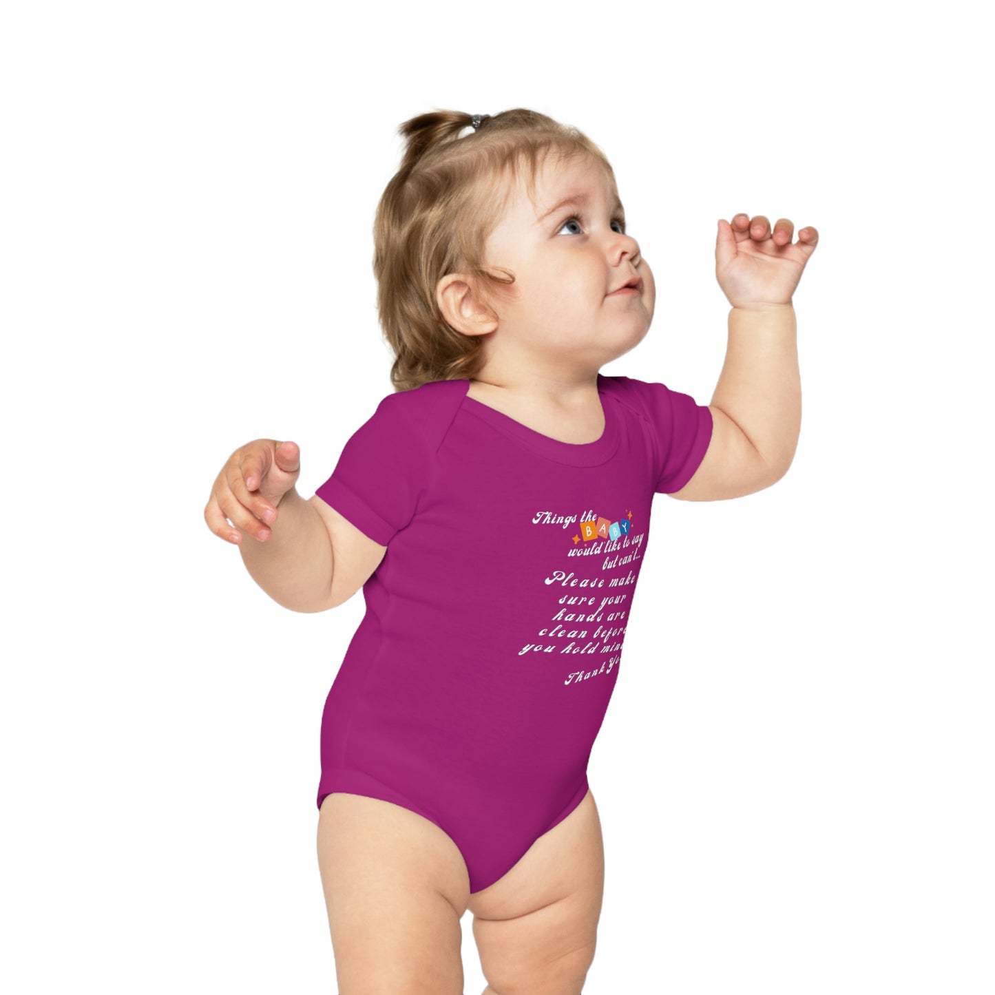 Baby Talk, Combed Cotton Baby Bodysuit