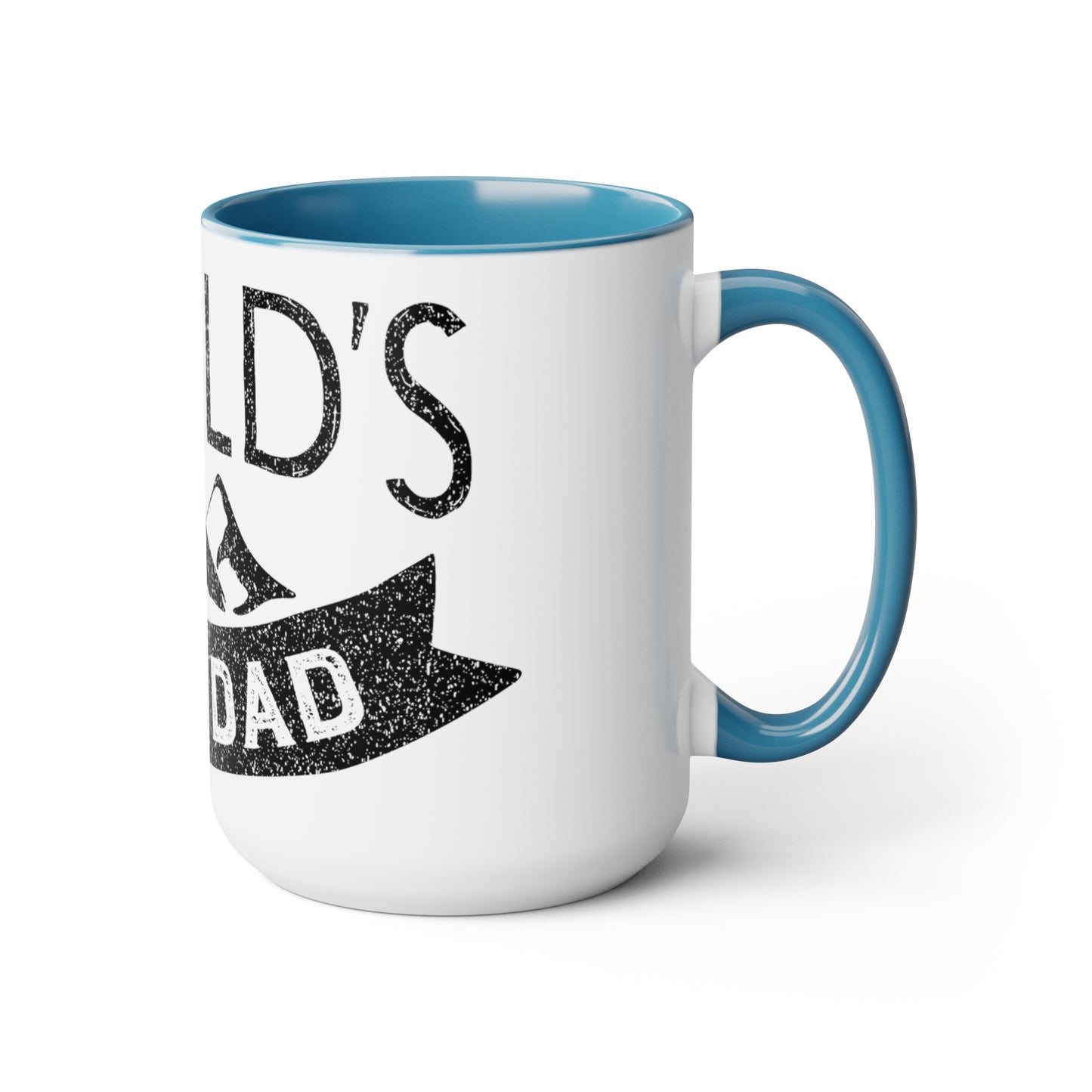 Exotic Print Fathers Day Two-Tone Coffee Mugs, 15oz