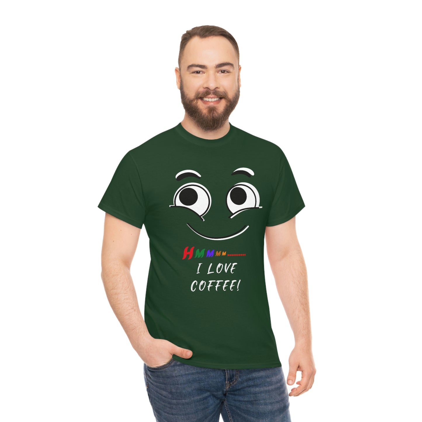 Hmmm... I Love Coffee! Unisex Heavy Cotton Tee