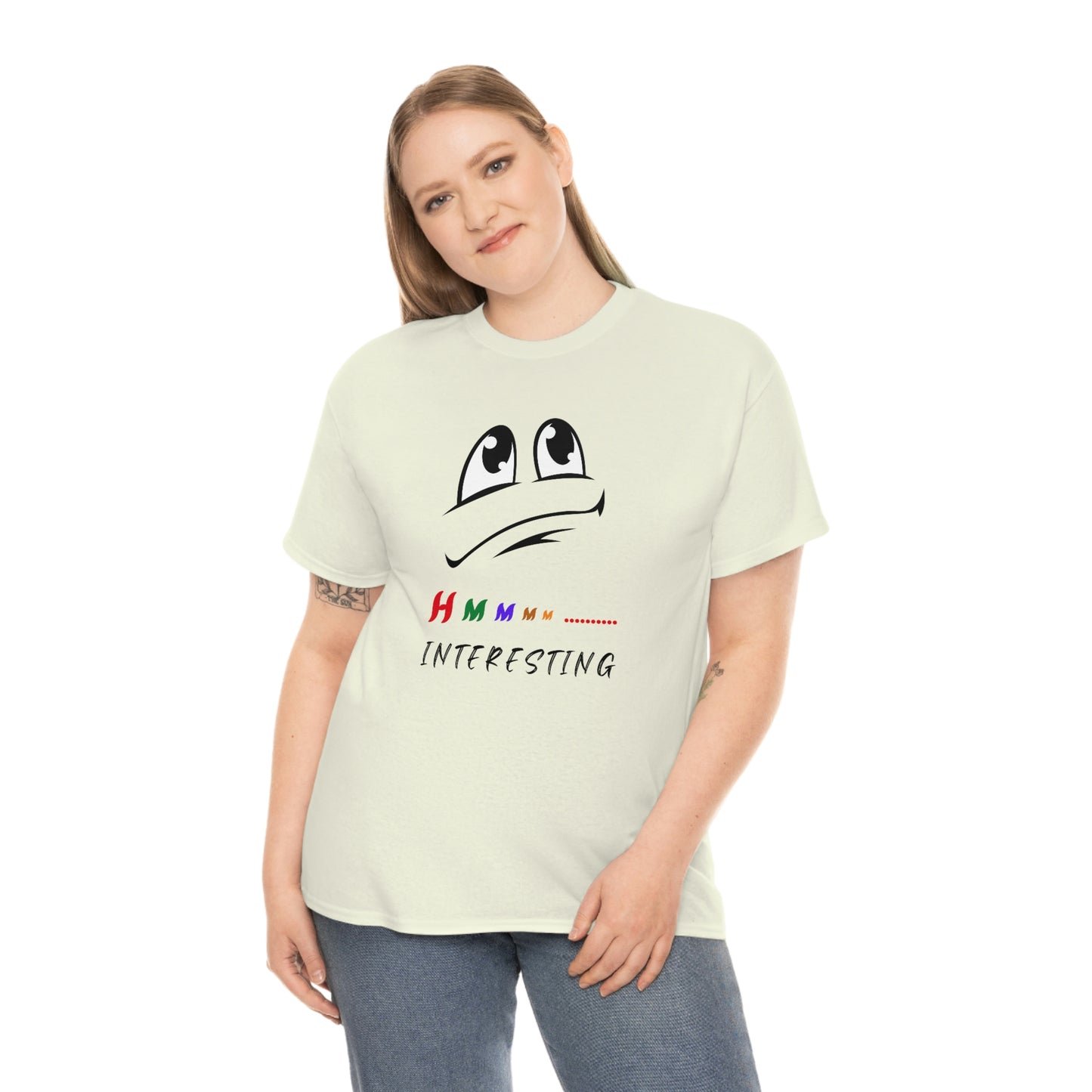 Hmmm, Interesting Unisex Heavy Cotton Tee