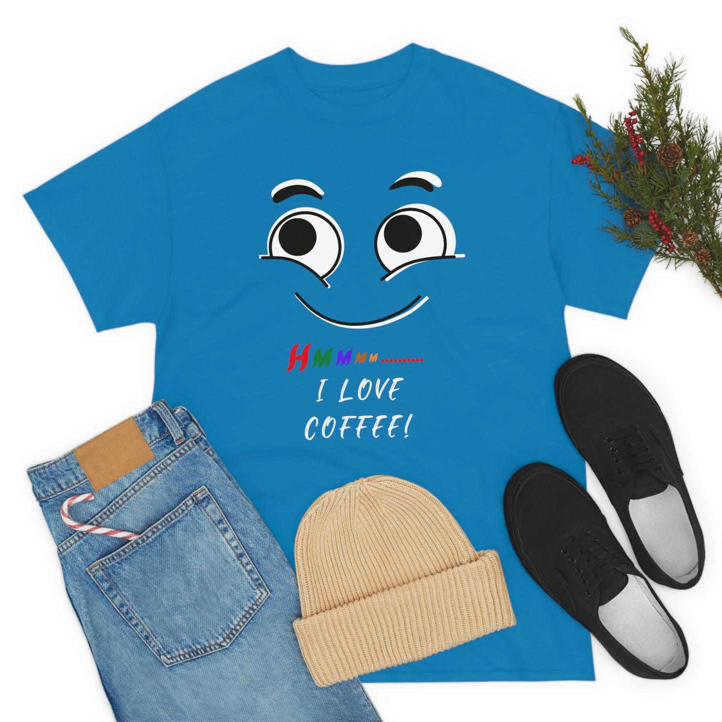 Hmmm... I Love Coffee! Unisex Heavy Cotton Tee