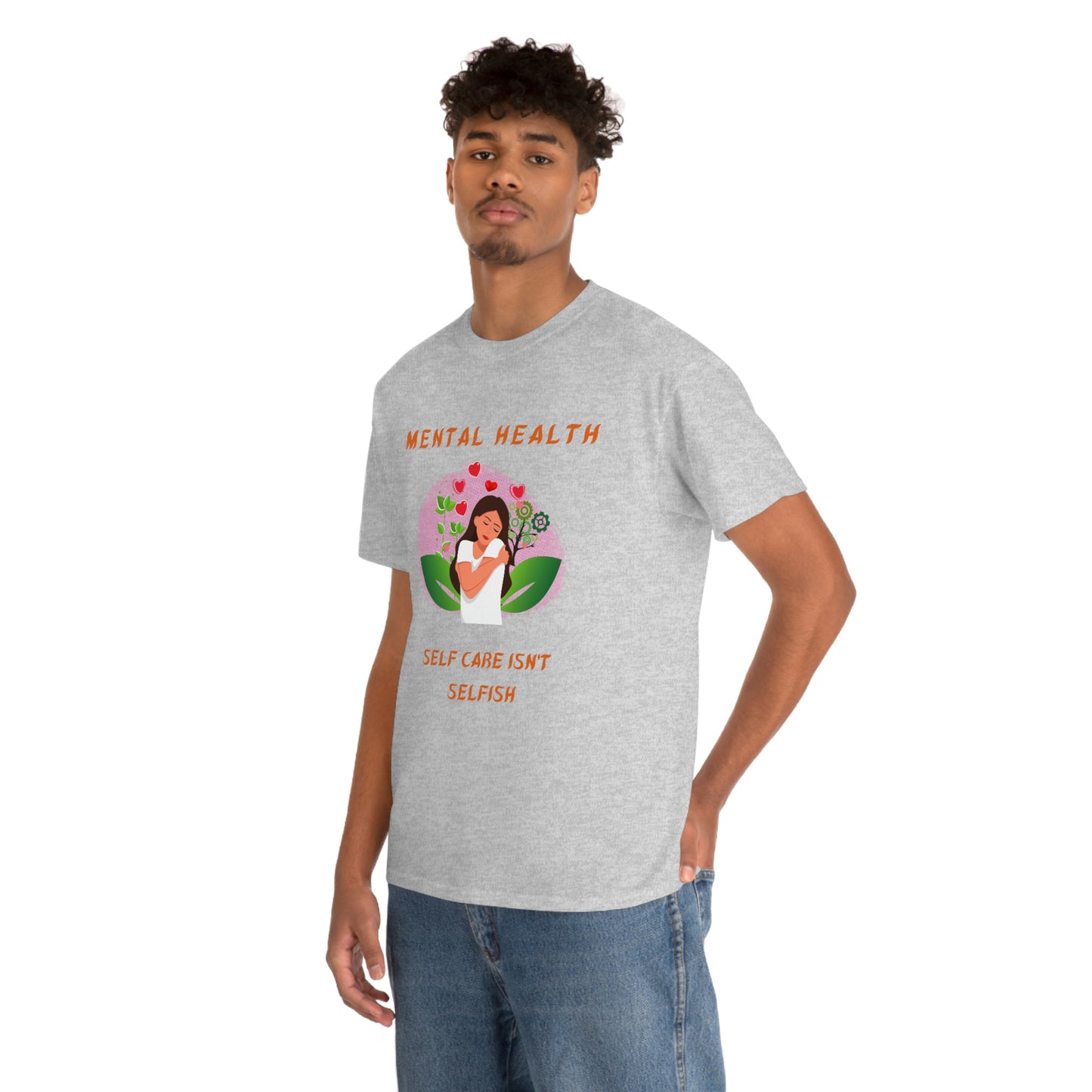 Mental Health Self Care Unisex Heavy Cotton Tee