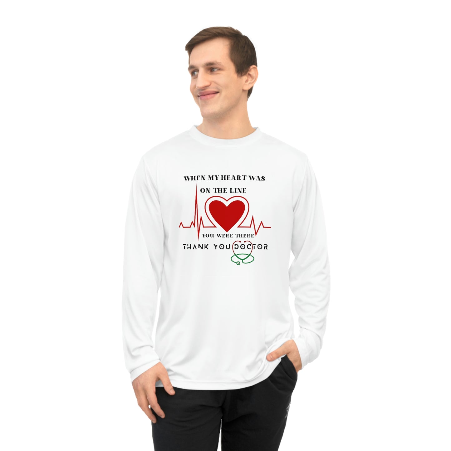 Medical, CVICU, EKG, Unisex Performance Long Sleeve Shirt