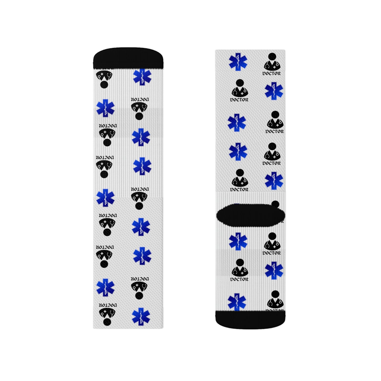 Medical, CVICU, EKG, Sublimation Socks