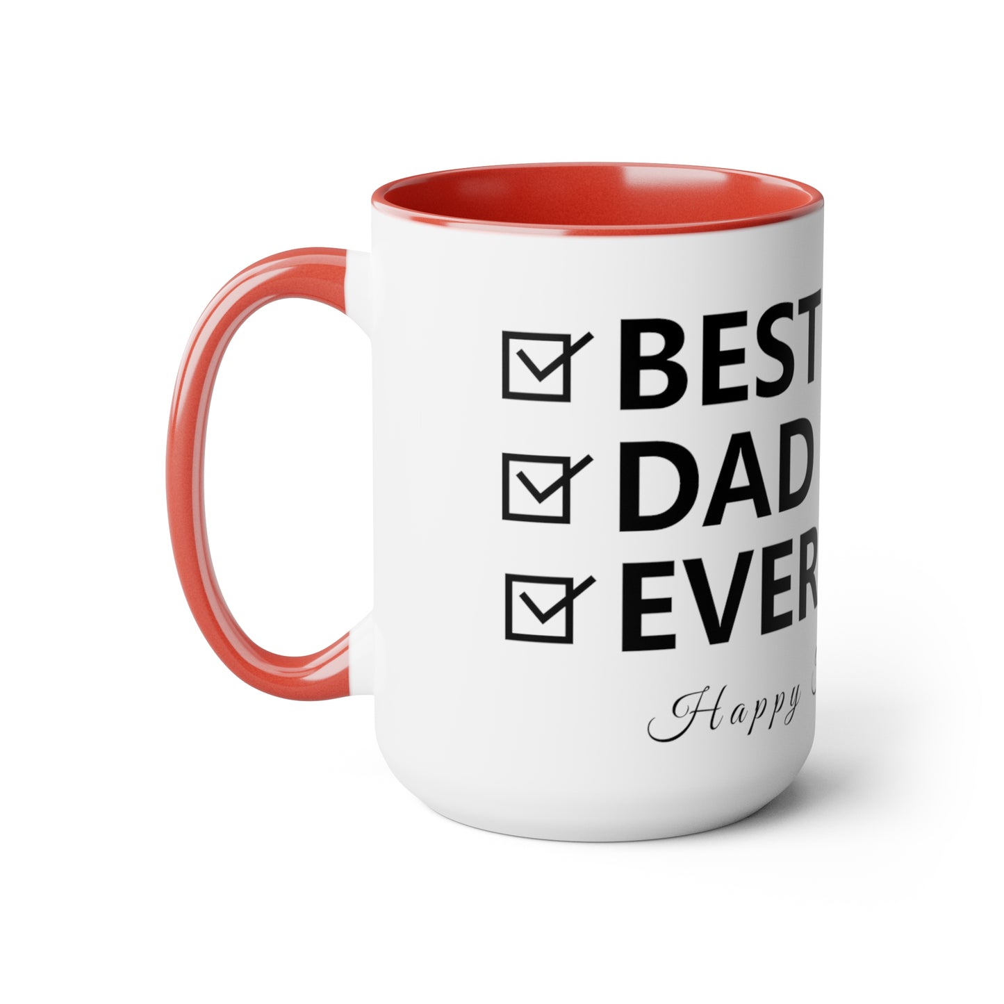 Exotic Print Father's Day Two-Tone Coffee Mugs, 15oz