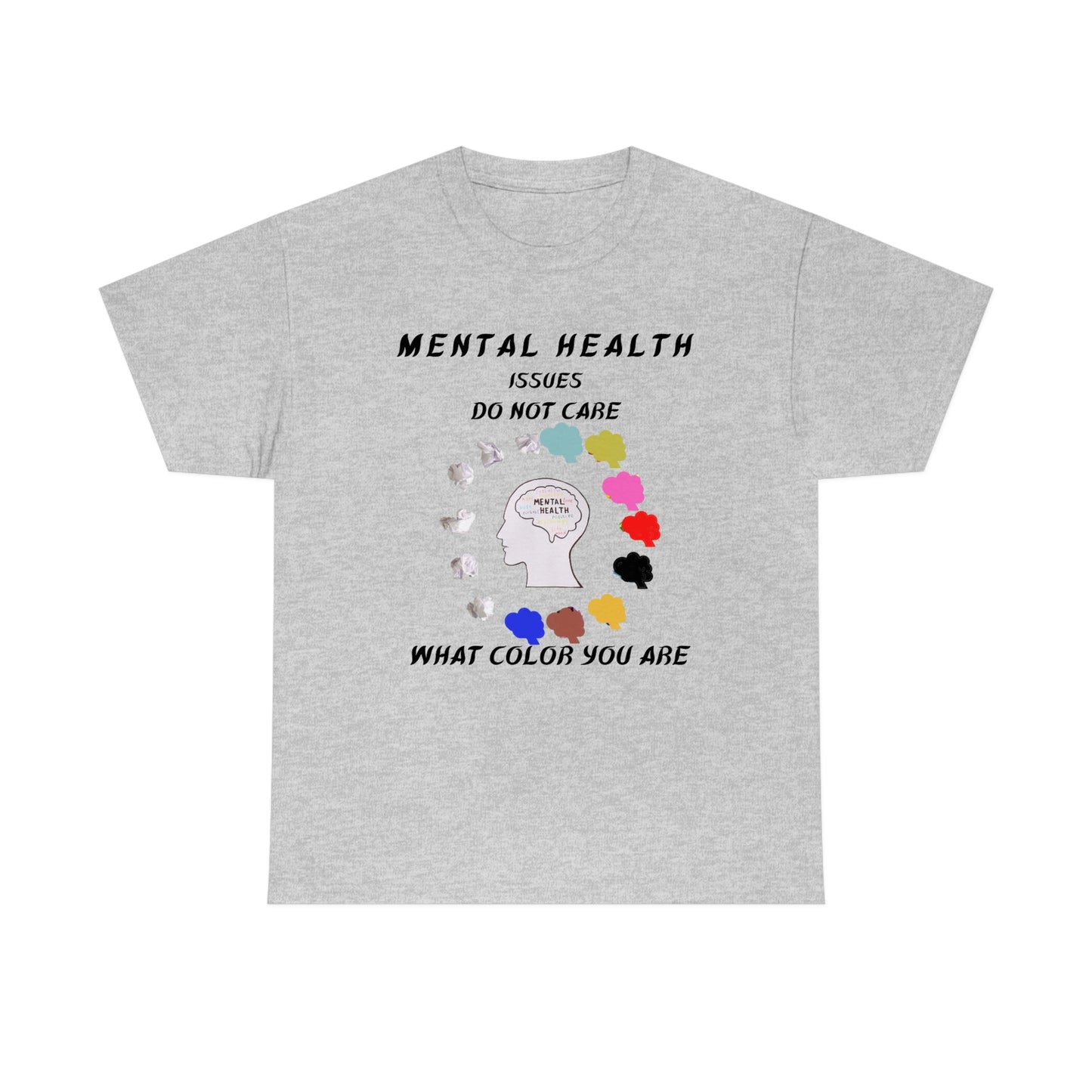 Mental Health Color Unisex Heavy Cotton Tee