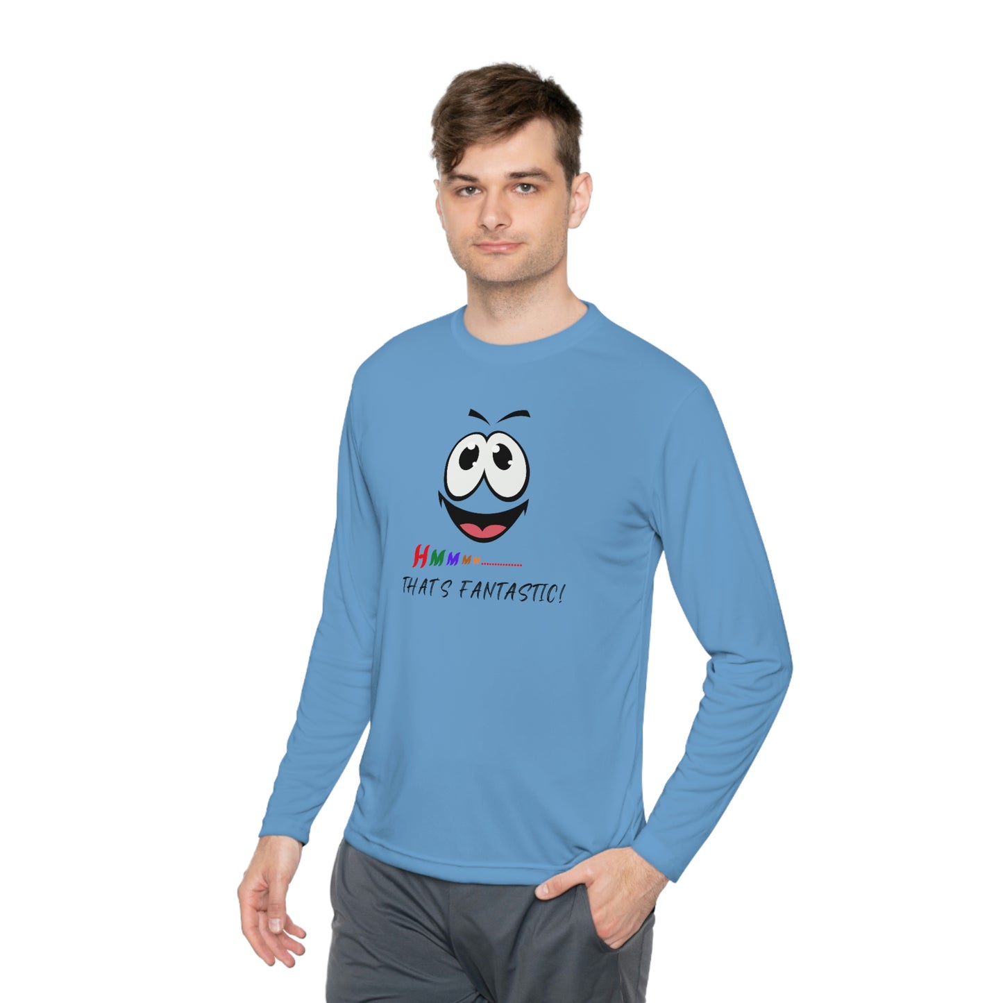 Hmmm, Unisex Lightweight Long Sleeve Tee