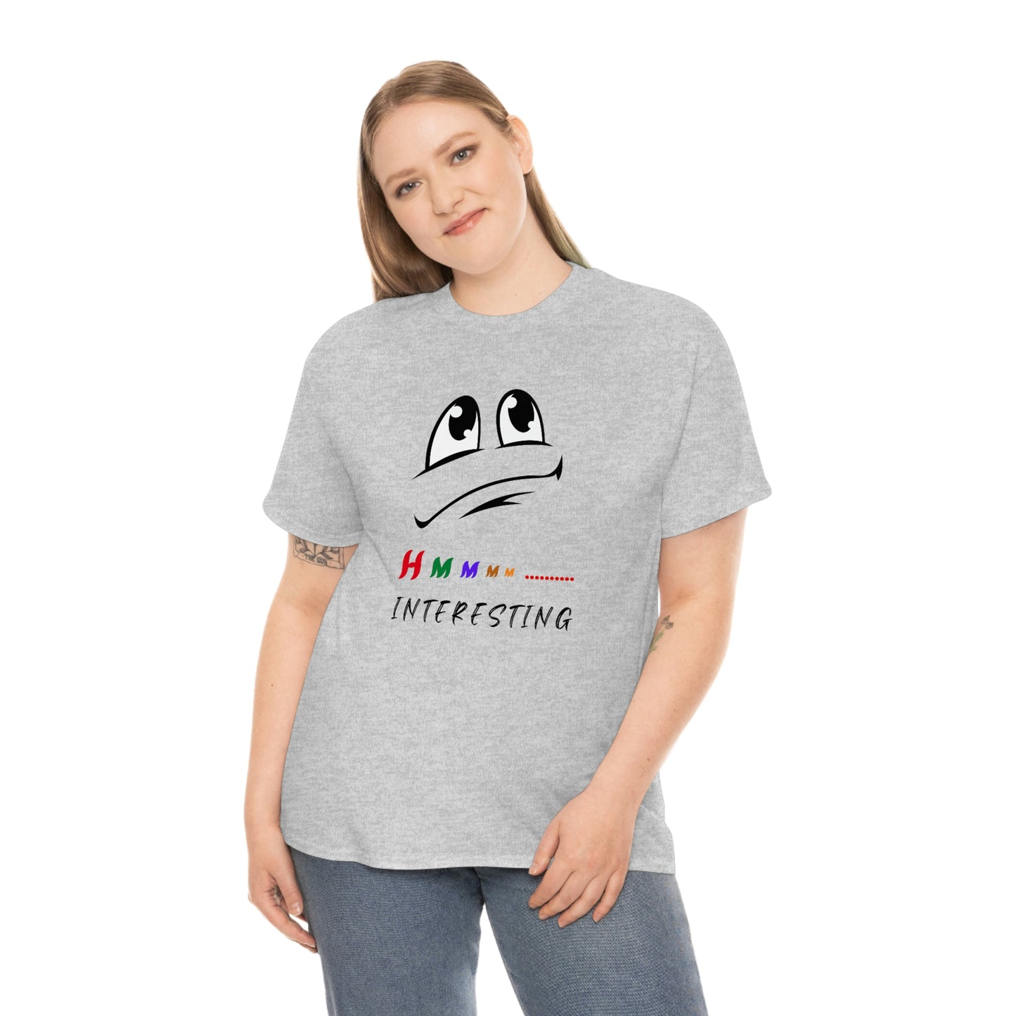 Hmmm, Interesting Unisex Heavy Cotton Tee