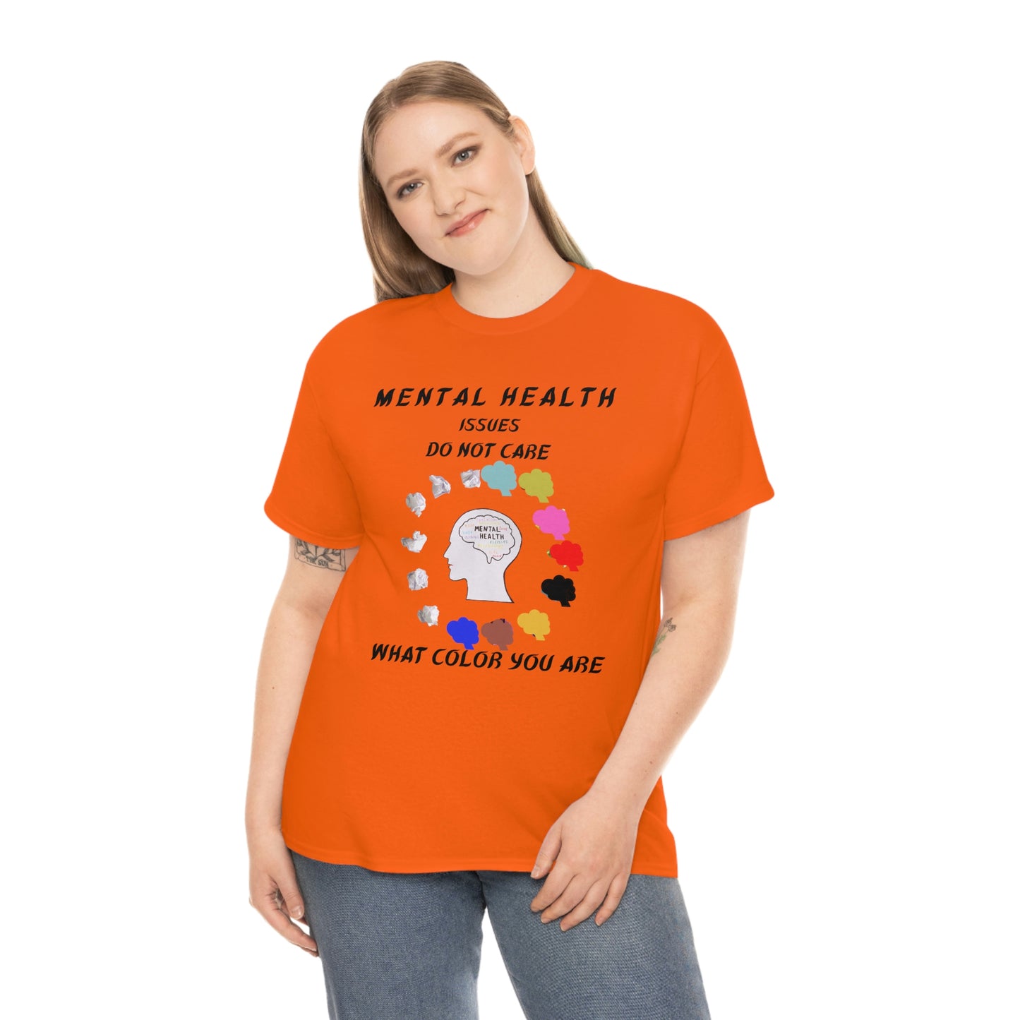 Mental Health Color Unisex Heavy Cotton Tee