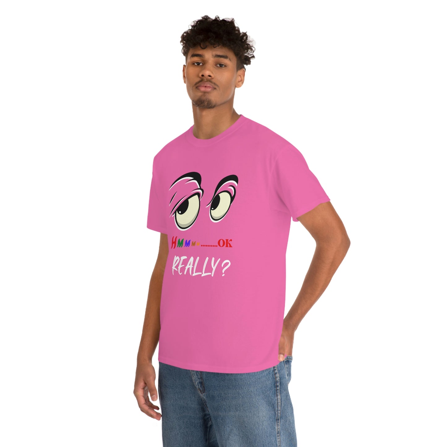 Hmmm Funny Unisex Heavy Cotton Tee