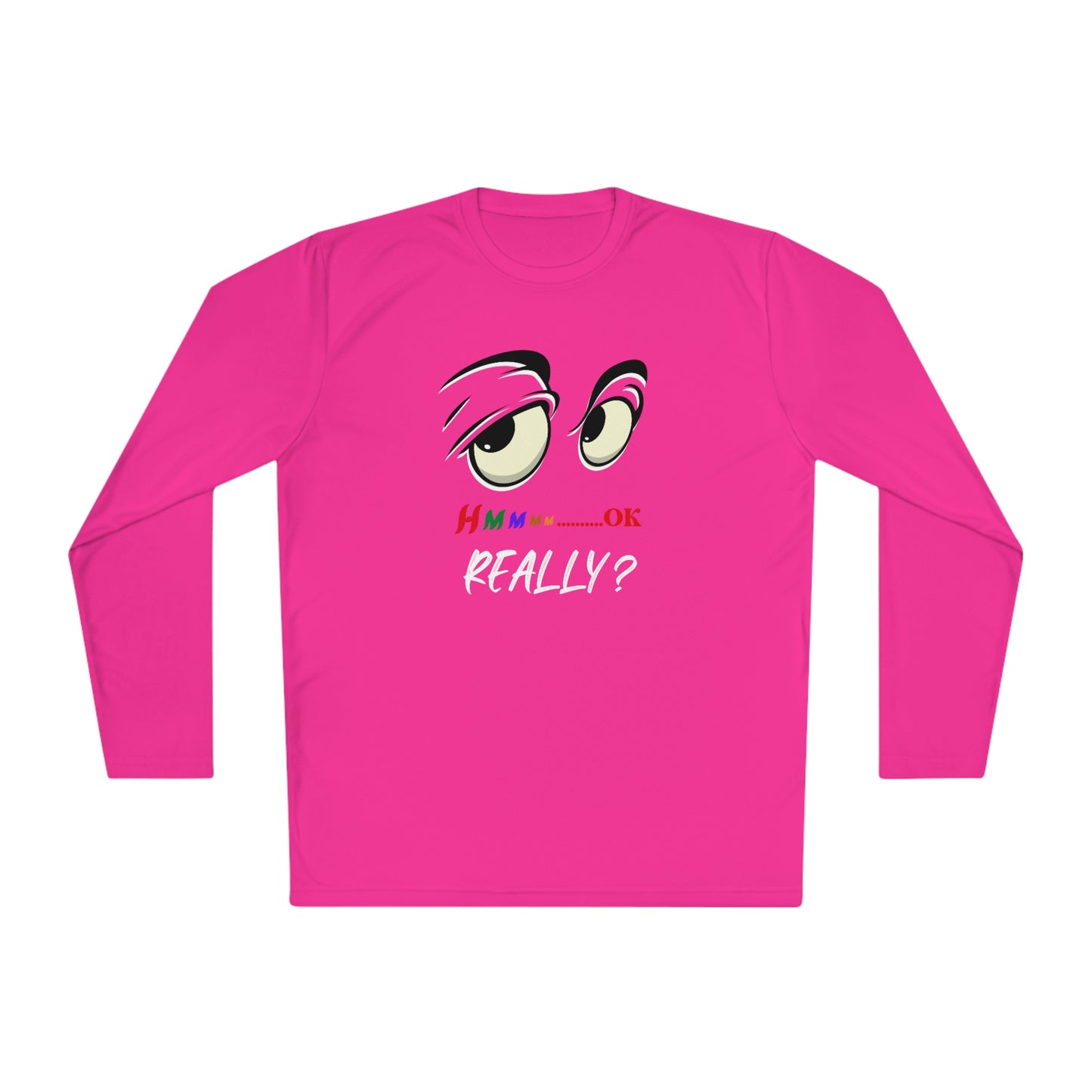 Hmmm, Unisex Lightweight Long Sleeve Tee