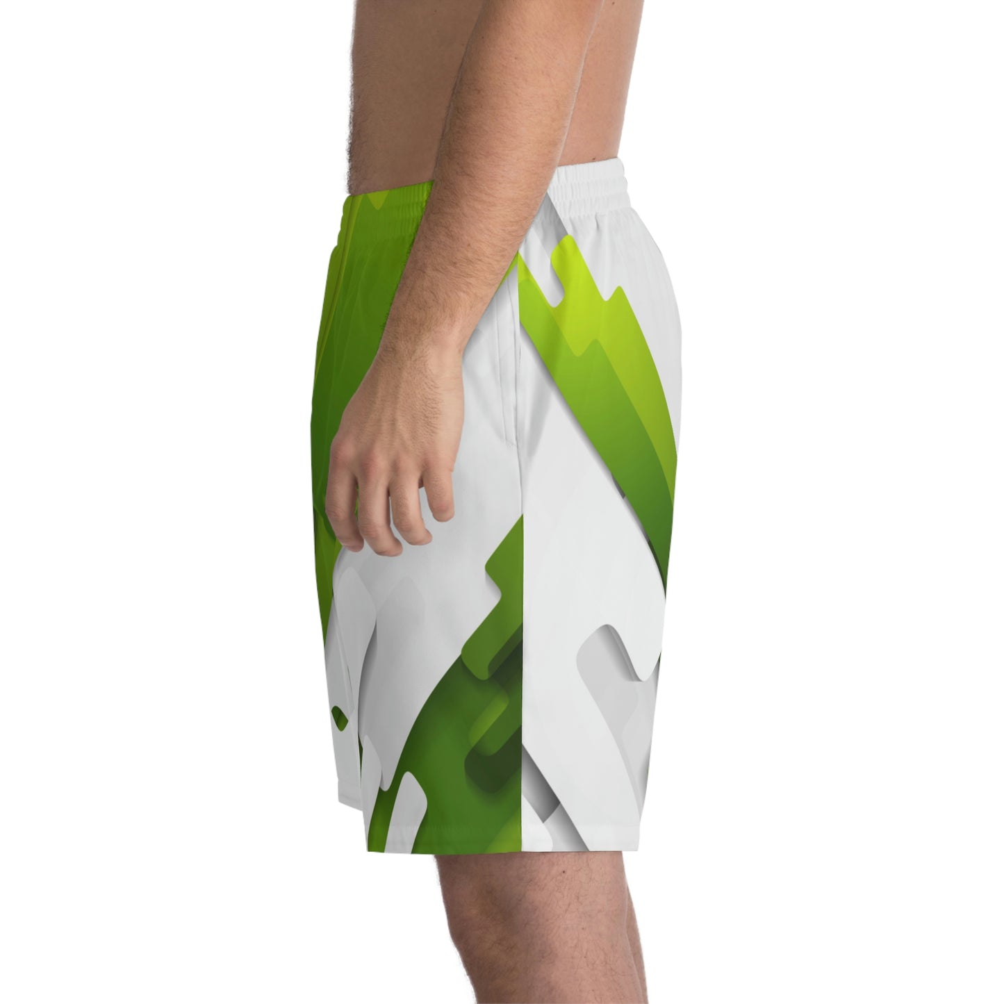 Exotic Print Men's Elastic Beach Shorts (AOP)