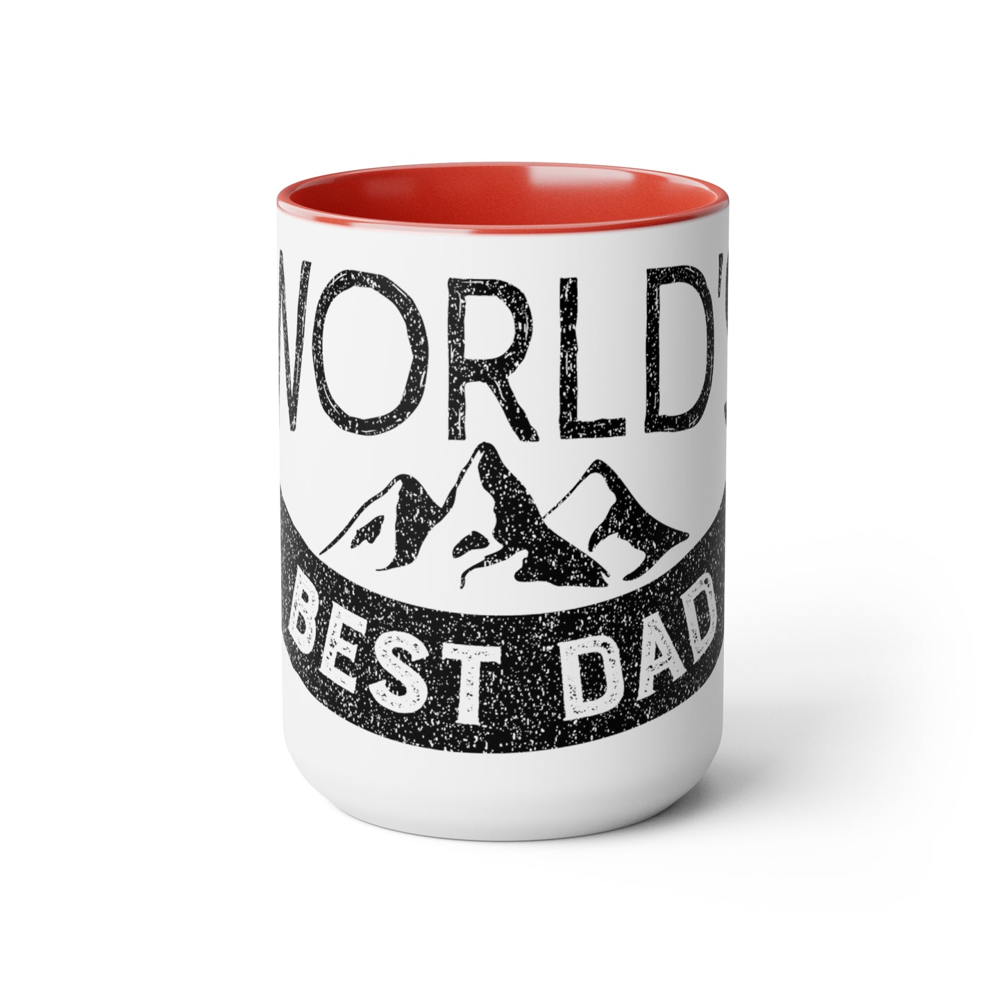 Exotic Print Fathers Day Two-Tone Coffee Mugs, 15oz