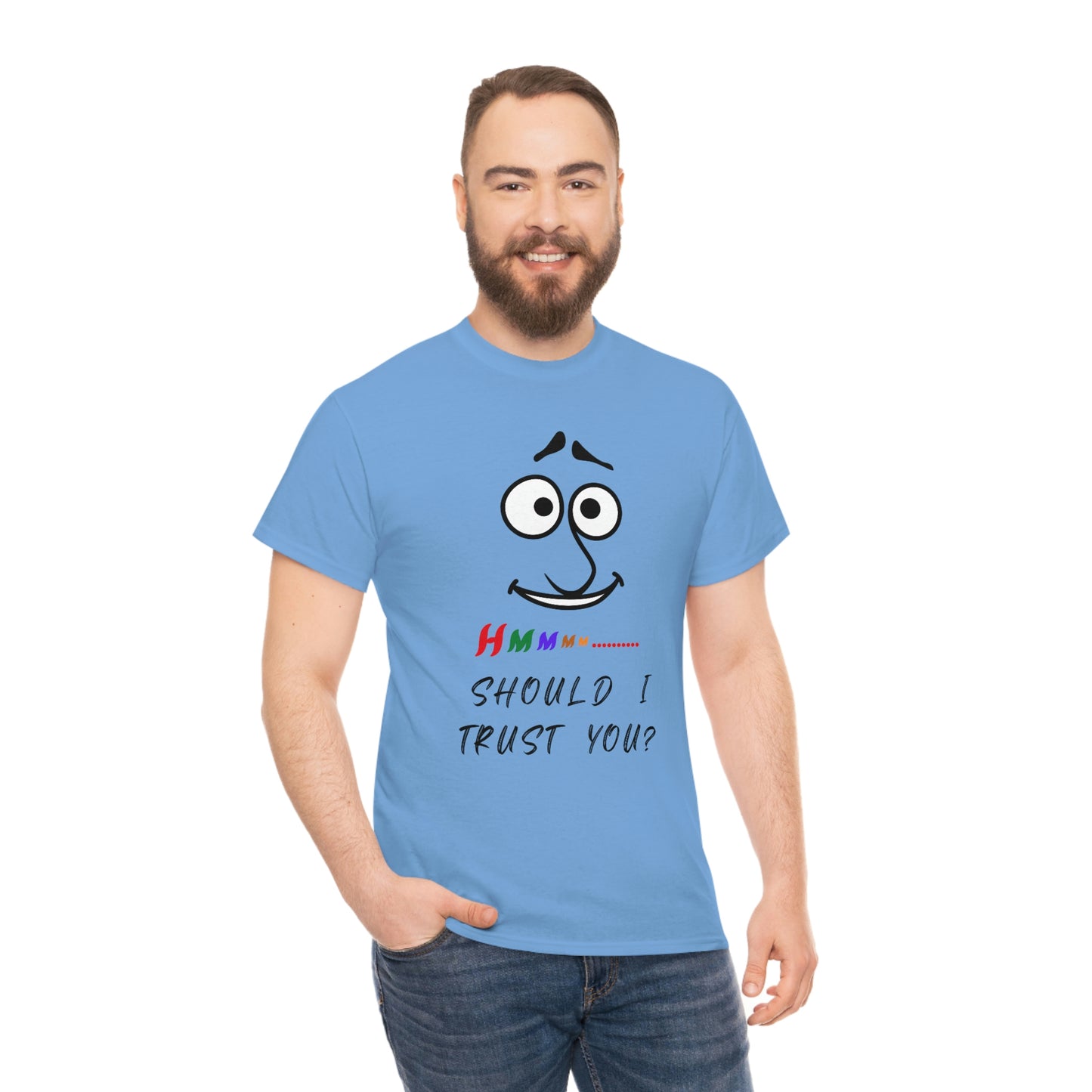 Hmmm, Funny, Unisex Heavy Cotton Tee