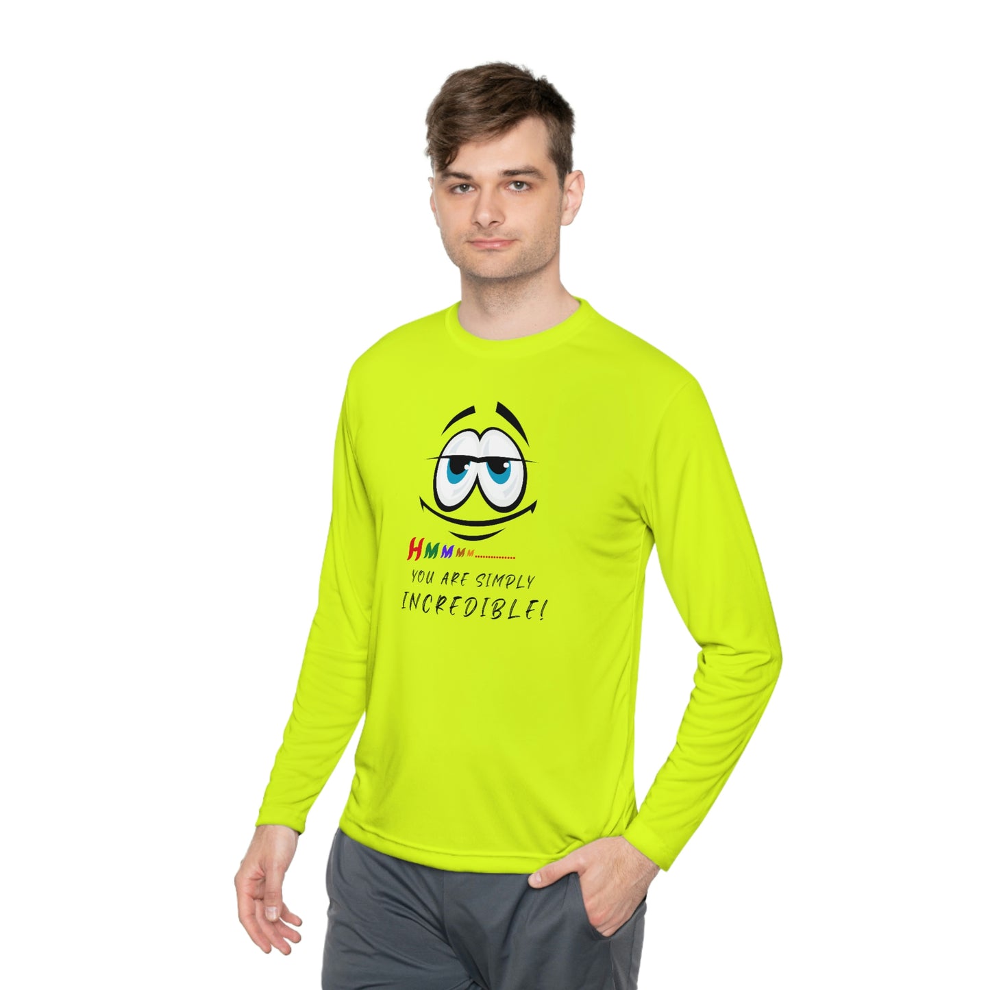 Hmmm, Unisex Lightweight Long Sleeve Tee