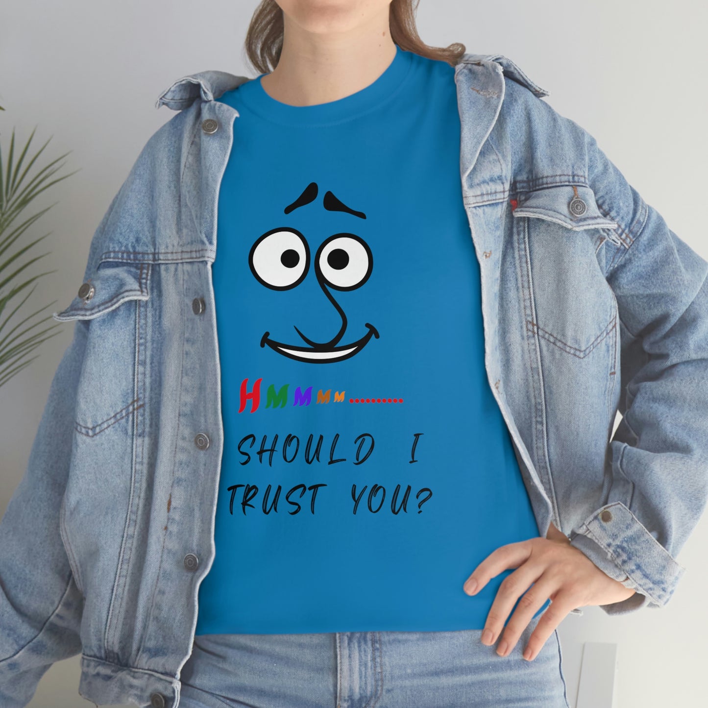 Hmmm, Funny, Unisex Heavy Cotton Tee