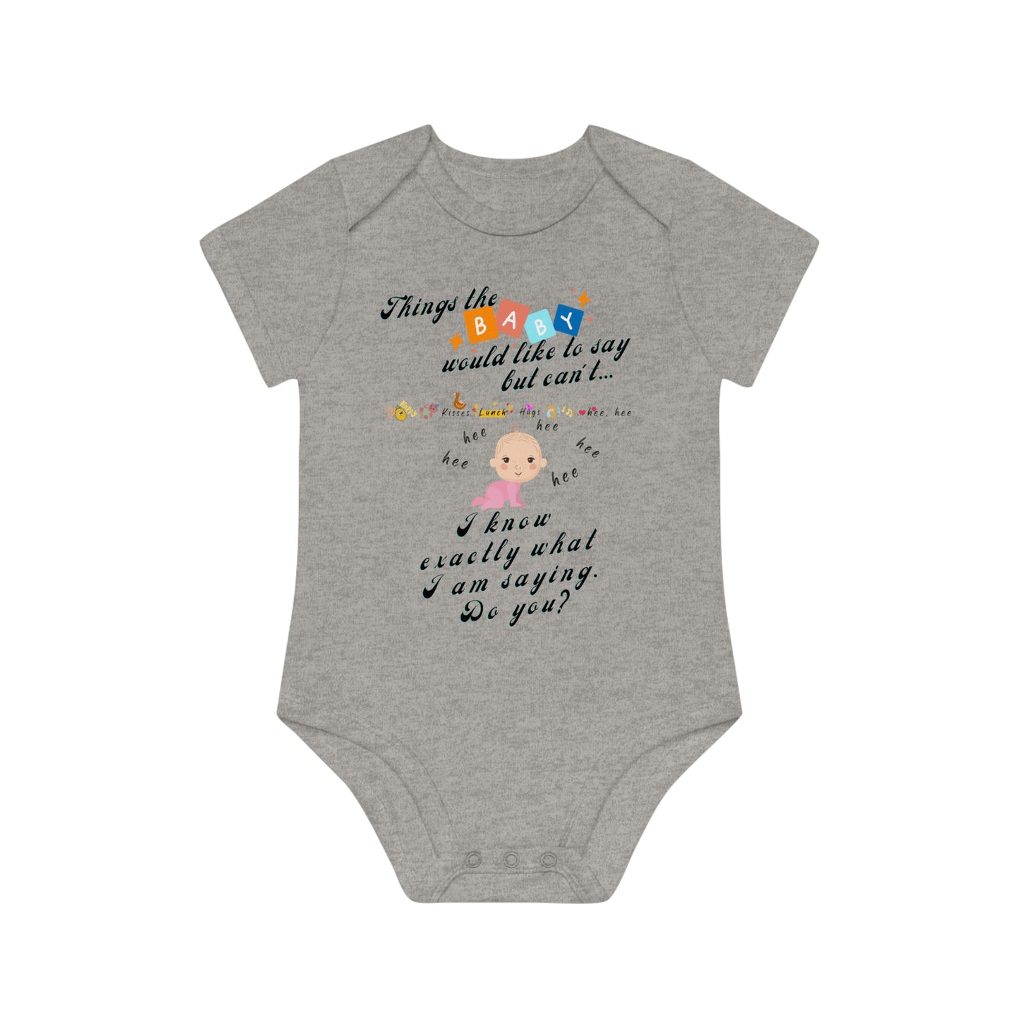 Baby Talk, Baby Organic Short Sleeve Bodysuit