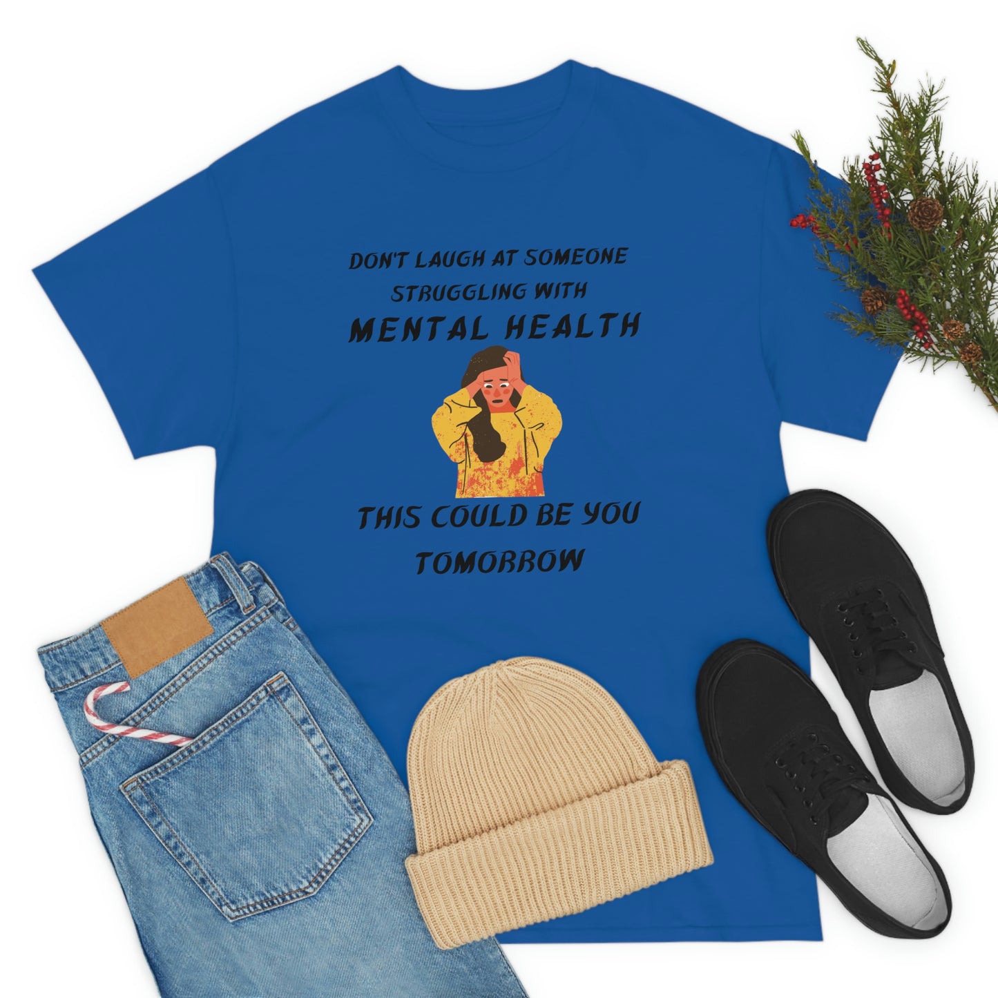 Mental Health Don't Laugh Unisex Heavy Cotton Tee