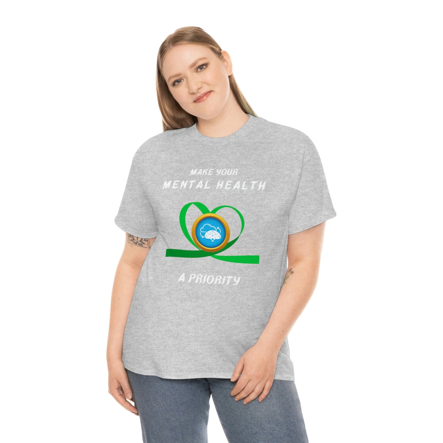 Mental Health A Priority Unisex Heavy Cotton Tee