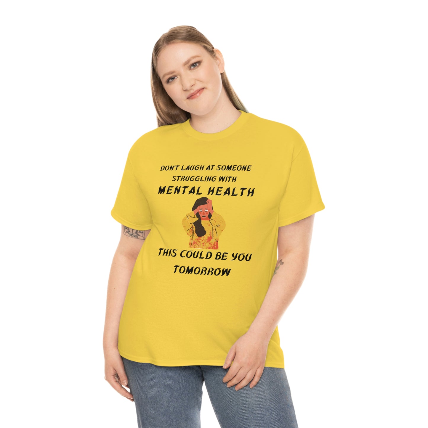 Mental Health Don't Laugh Unisex Heavy Cotton Tee