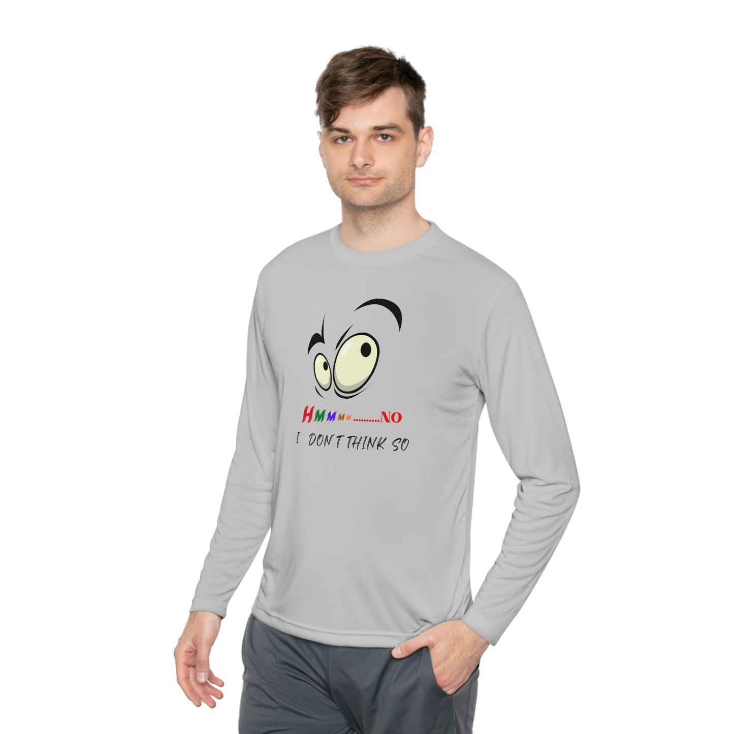 Hmmm, Unisex Lightweight Long Sleeve Tee