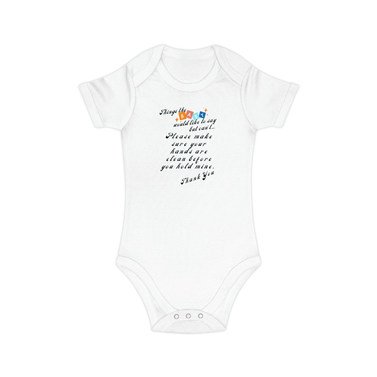 Baby Talk, Combed Cotton Baby Bodysuit