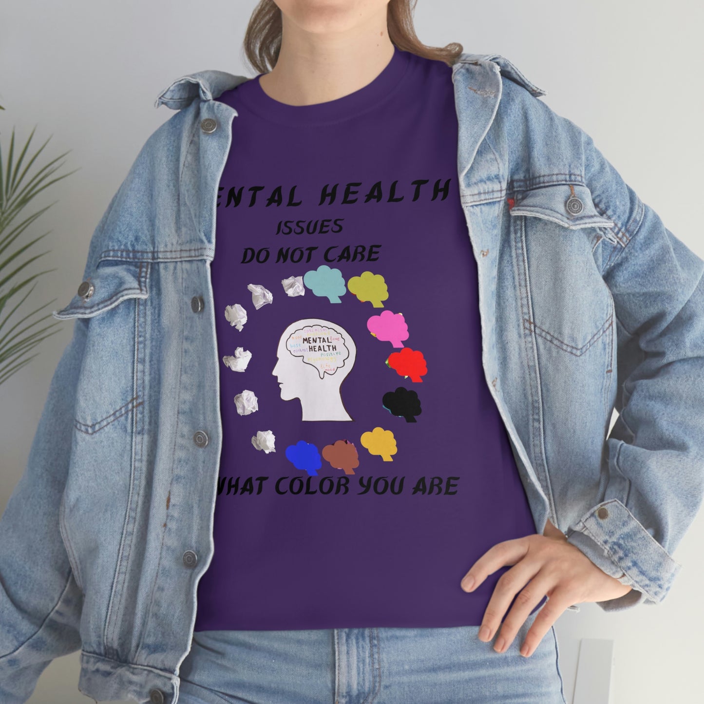 Mental Health Color Unisex Heavy Cotton Tee