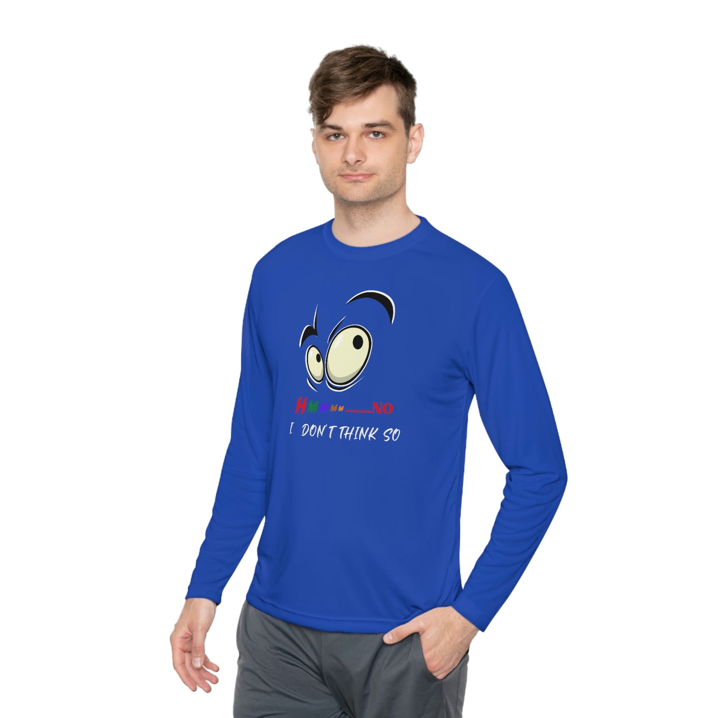 Hmmm, Unisex Lightweight Long Sleeve Tee