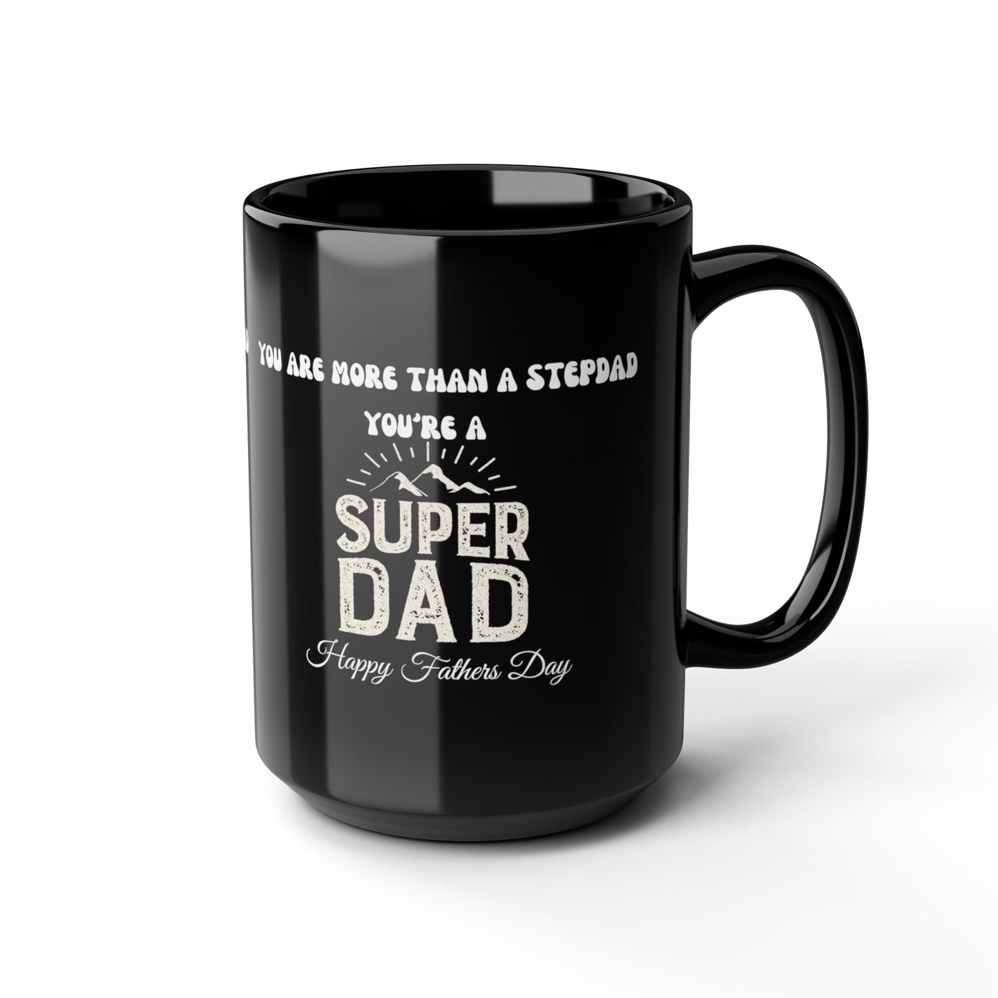 Exotic Print Fathers Day Black Mug, 15oz