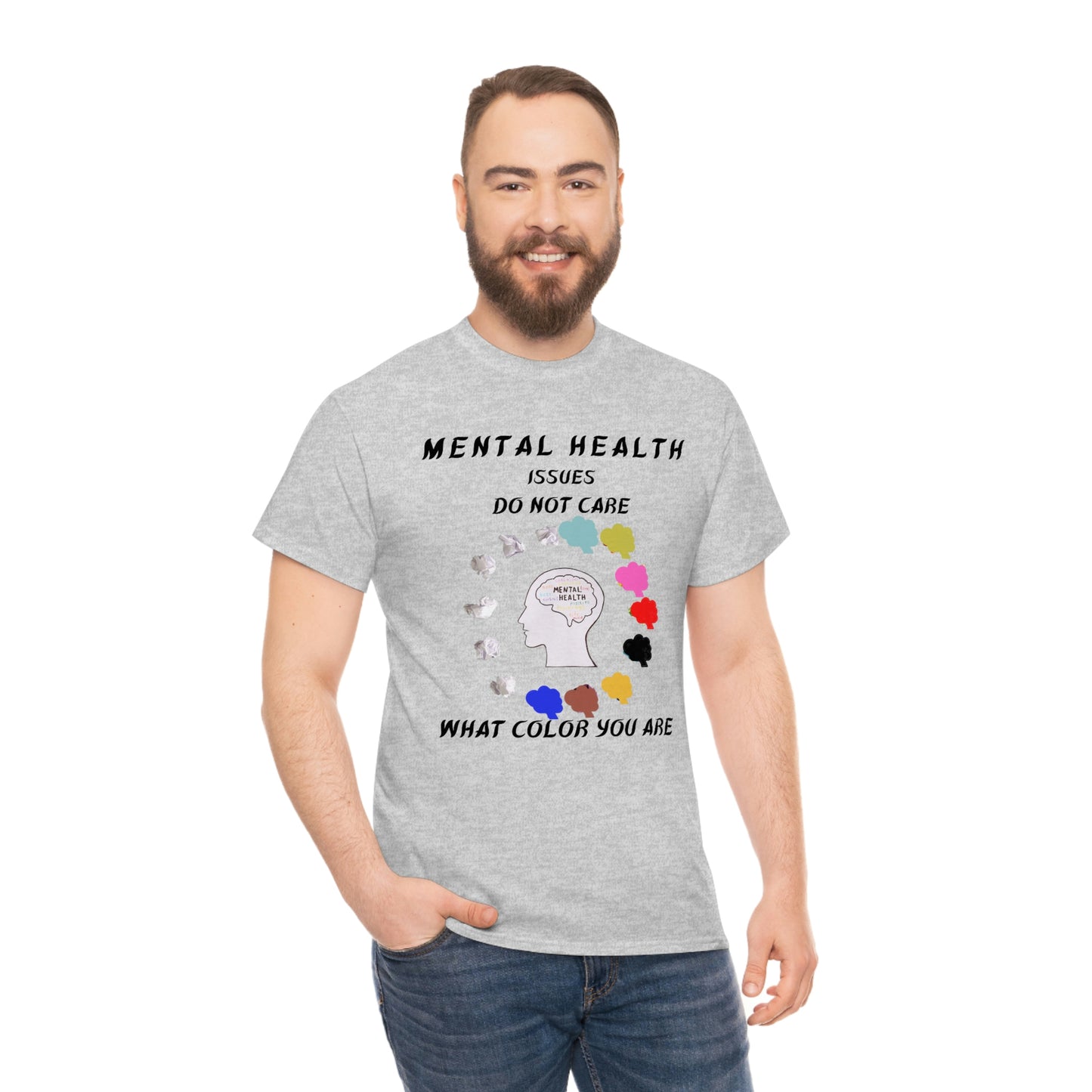 Mental Health Color Unisex Heavy Cotton Tee