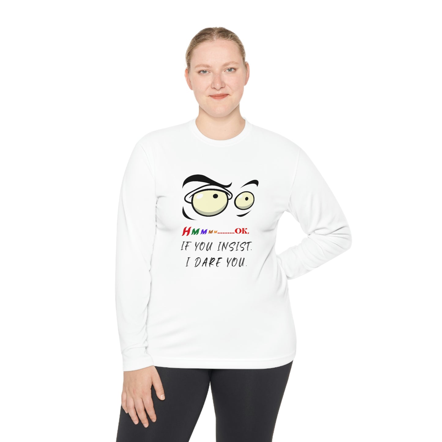 Hmmm, Unisex Lightweight Long Sleeve Tee