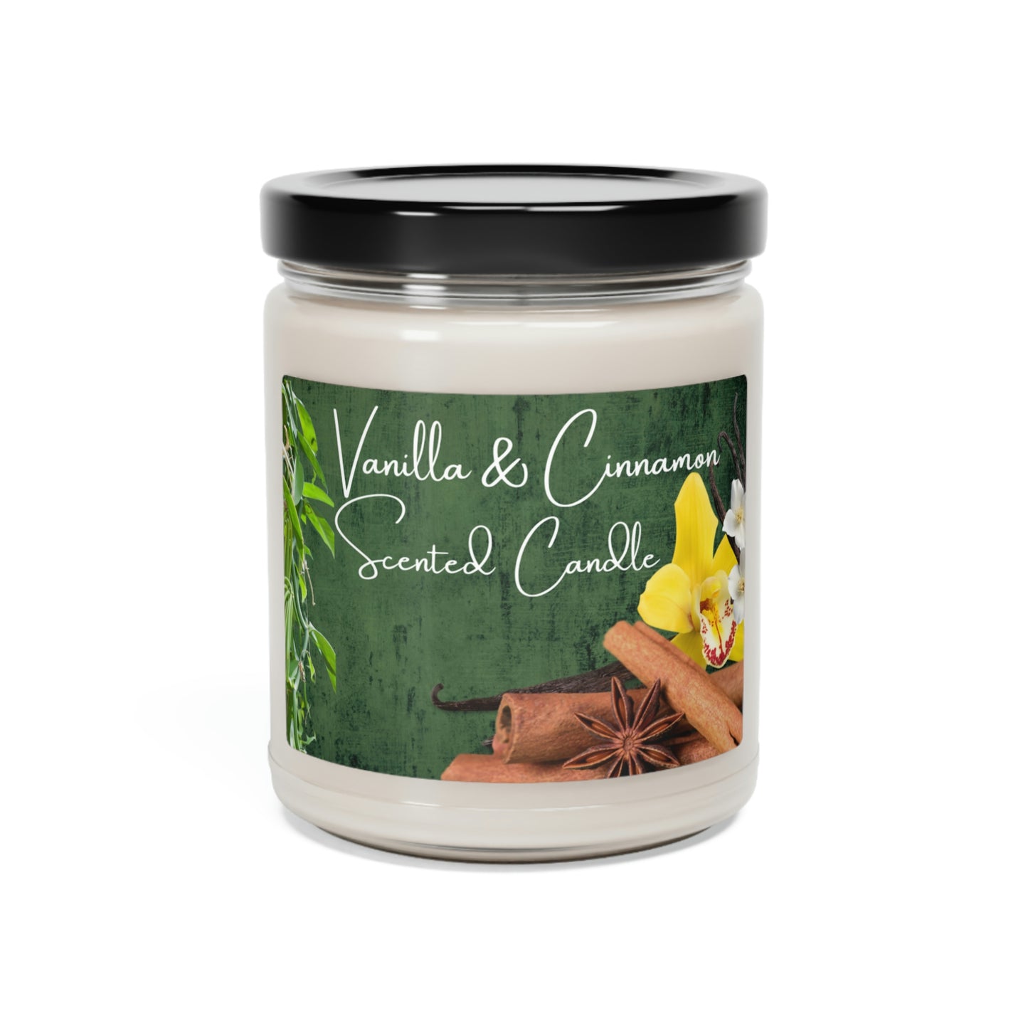 Vanilla and Cinnamon Scented Soy Candle, 9oz