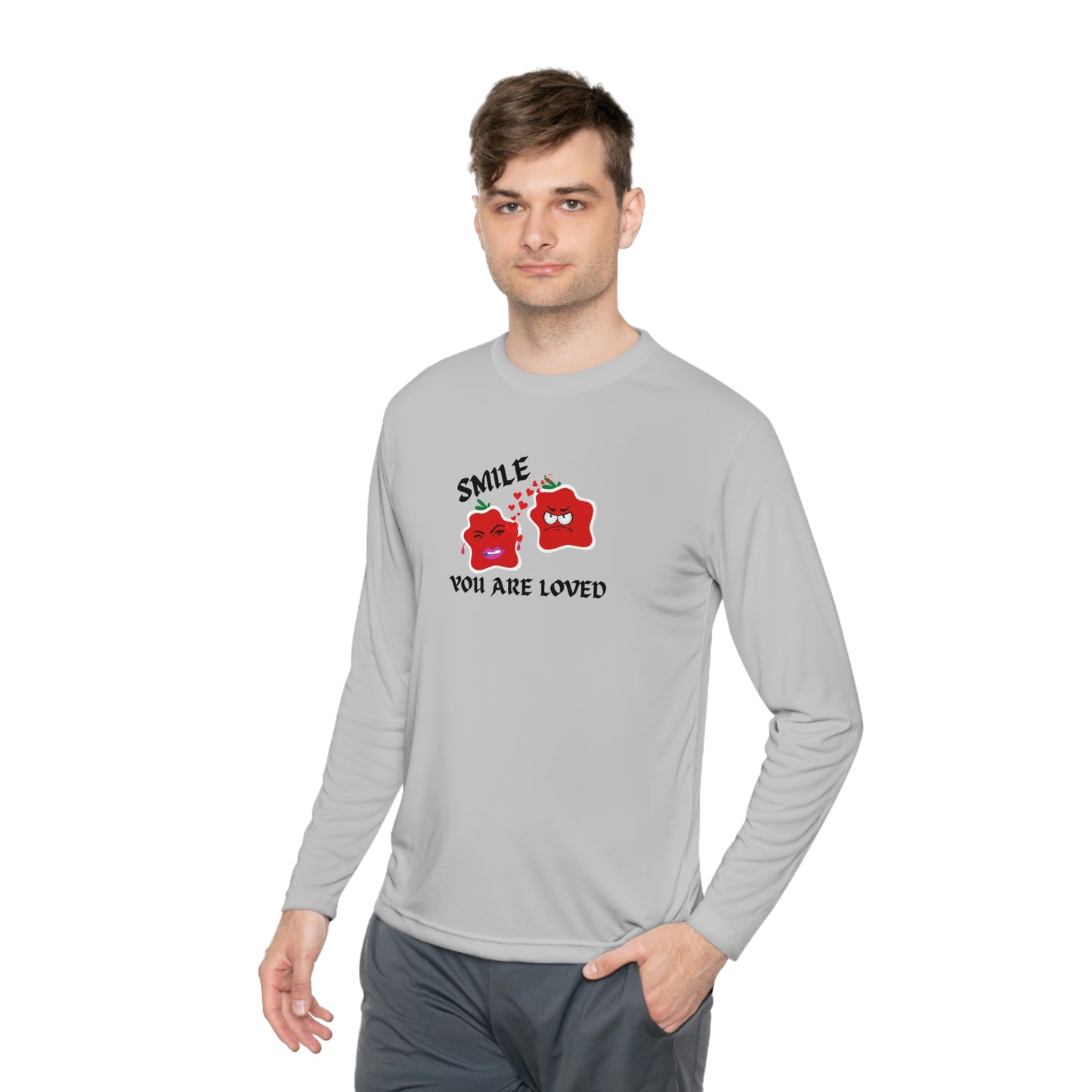 Smile You Are Loved Unisex Lightweight Long Sleeve Tee