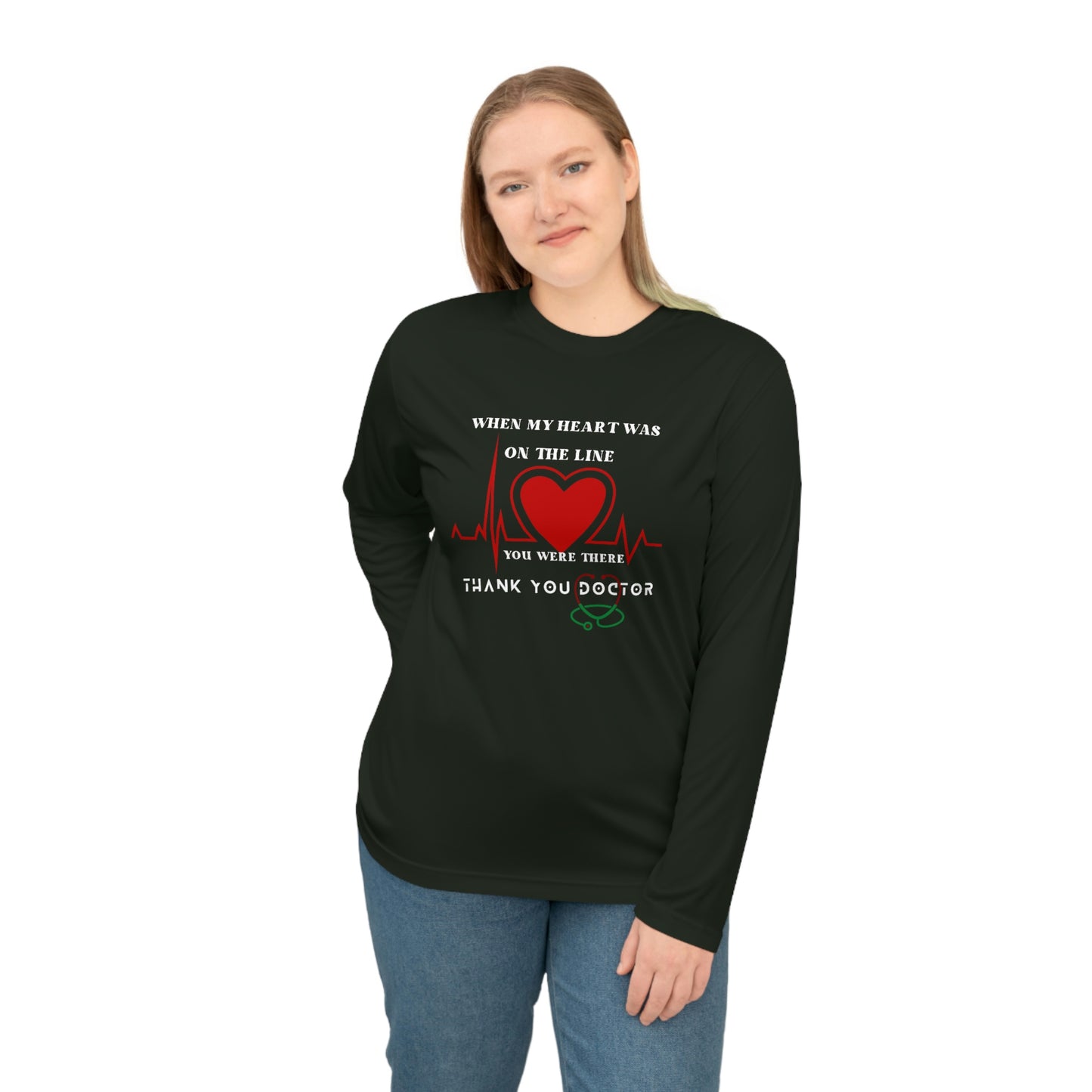 Medical, CVICU, EKG, Unisex Performance Long Sleeve Shirt