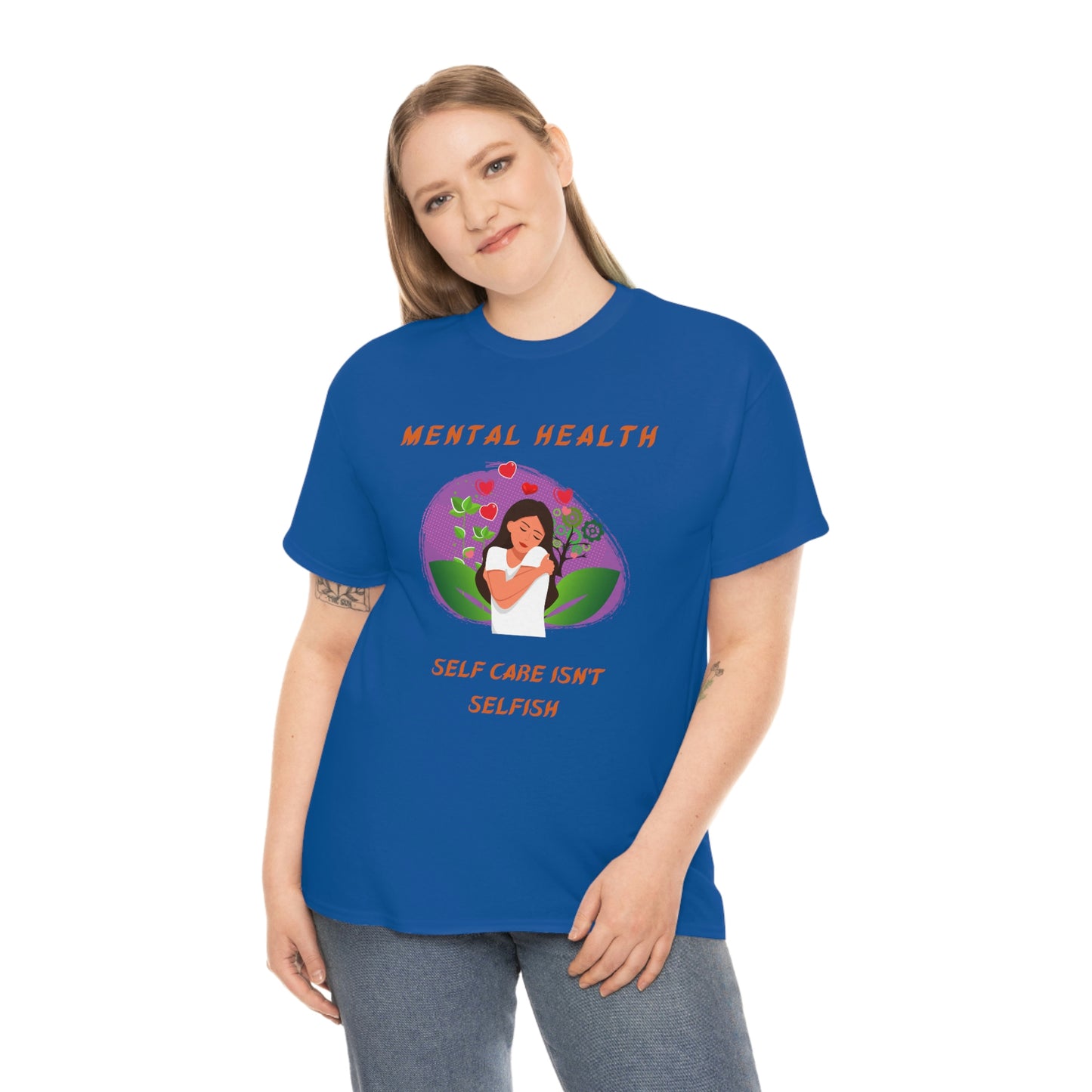 Mental Health Self Care Unisex Heavy Cotton Tee