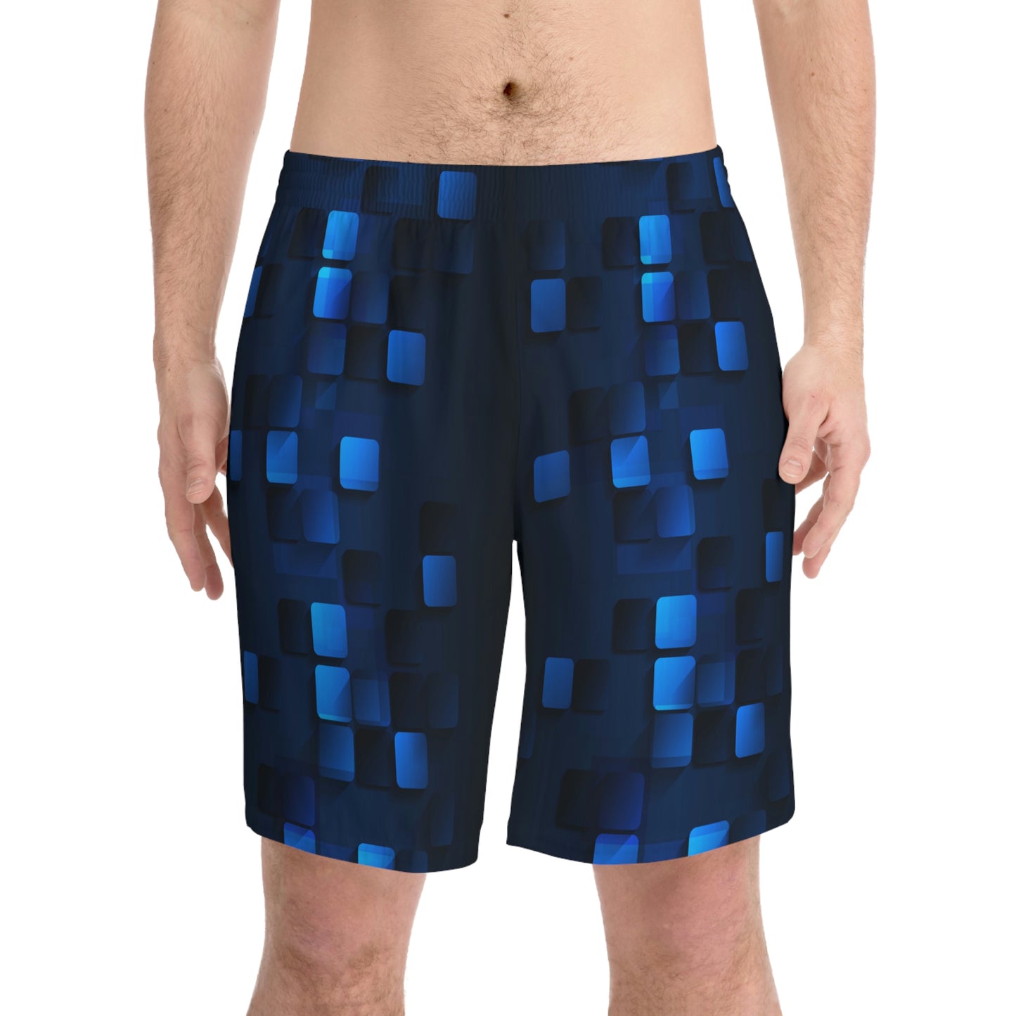 Exotic Print Men's Elastic Beach Shorts (AOP)