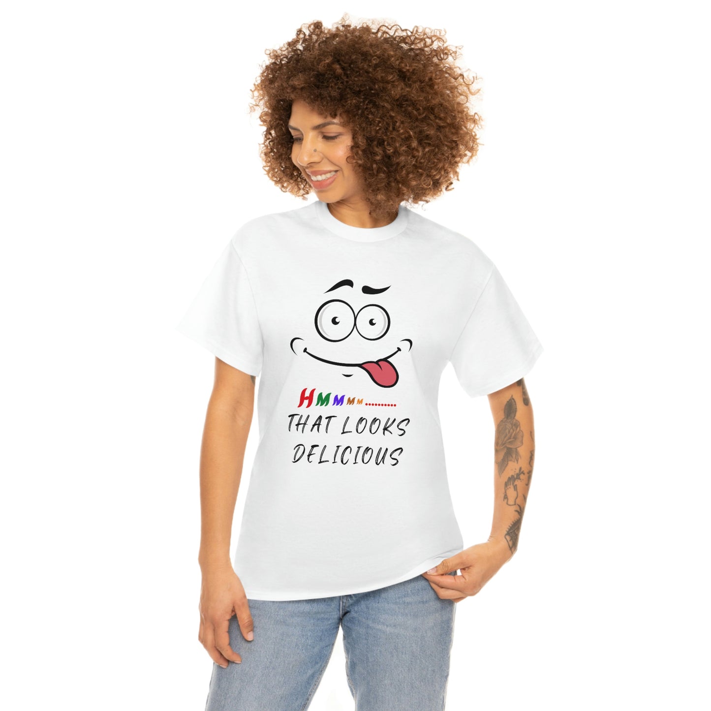 Hmmm, Funny, Unisex Heavy Cotton Tee