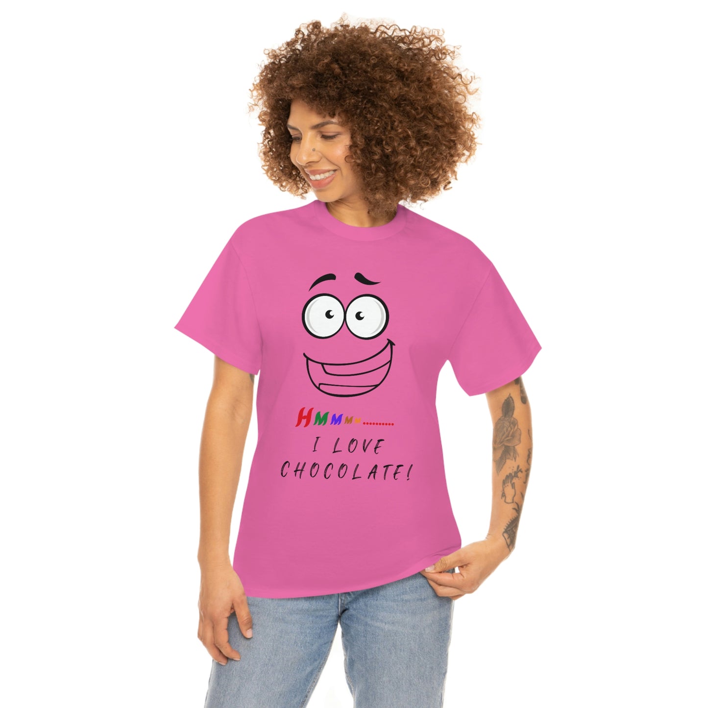 Hmmm... I Love Chocolate Unisex Heavy Cotton Tee