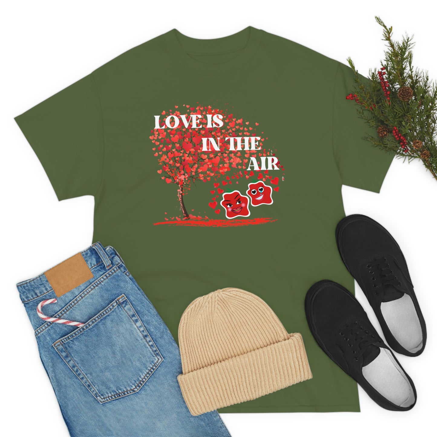 Love Is In The Air Smile Unisex Heavy Cotton Tee