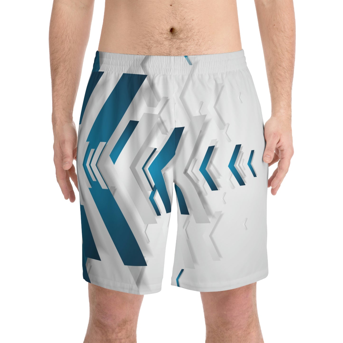 Exotic Print Men's Elastic Beach Shorts (AOP)