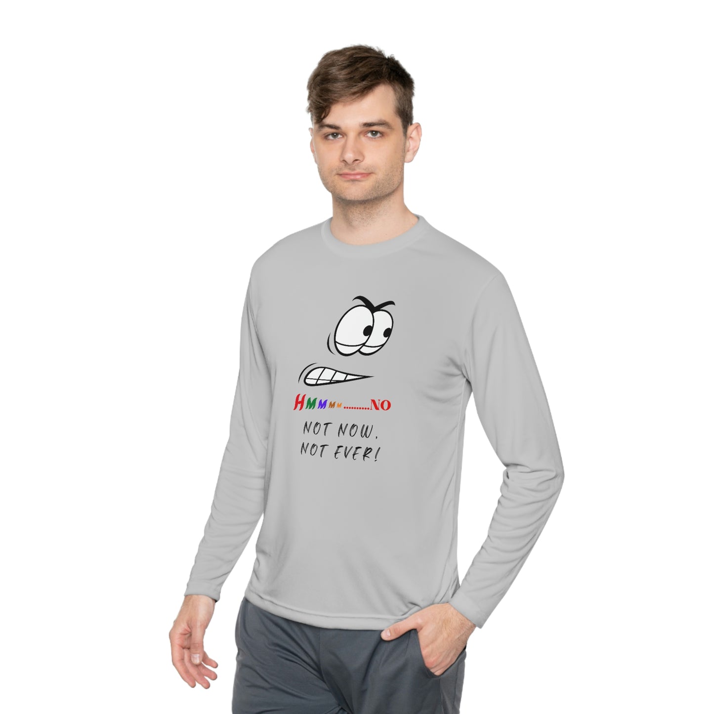 Hmmm, Unisex Lightweight Long Sleeve Tee