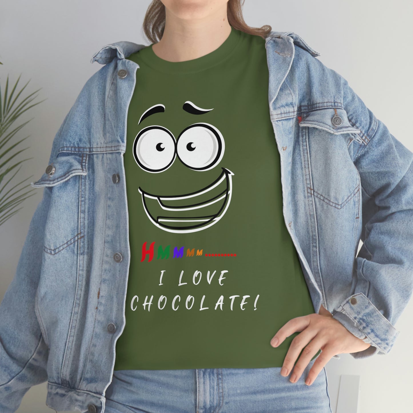 Hmmm... I Love Chocolate Unisex Heavy Cotton Tee