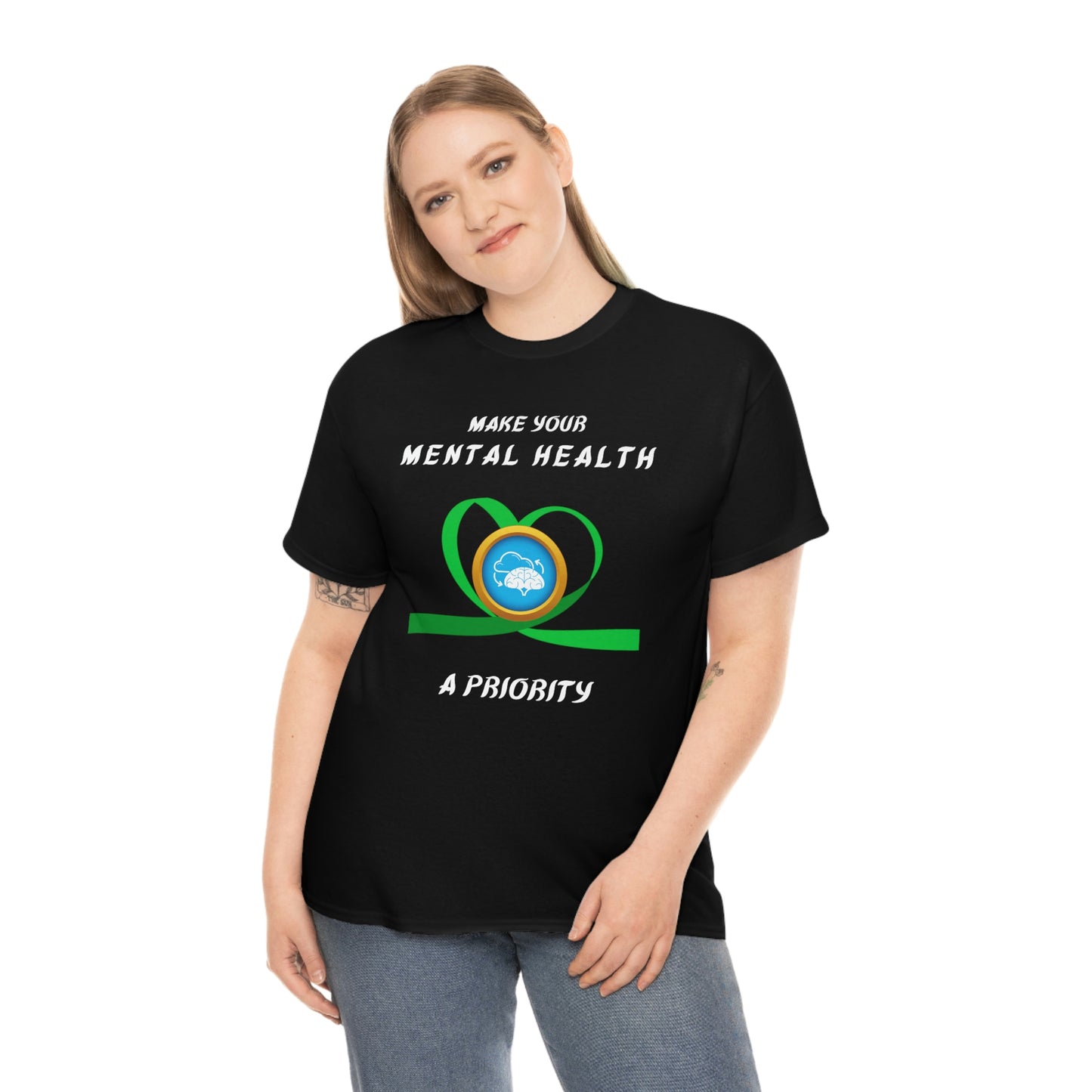 Mental Health A Priority Unisex Heavy Cotton Tee