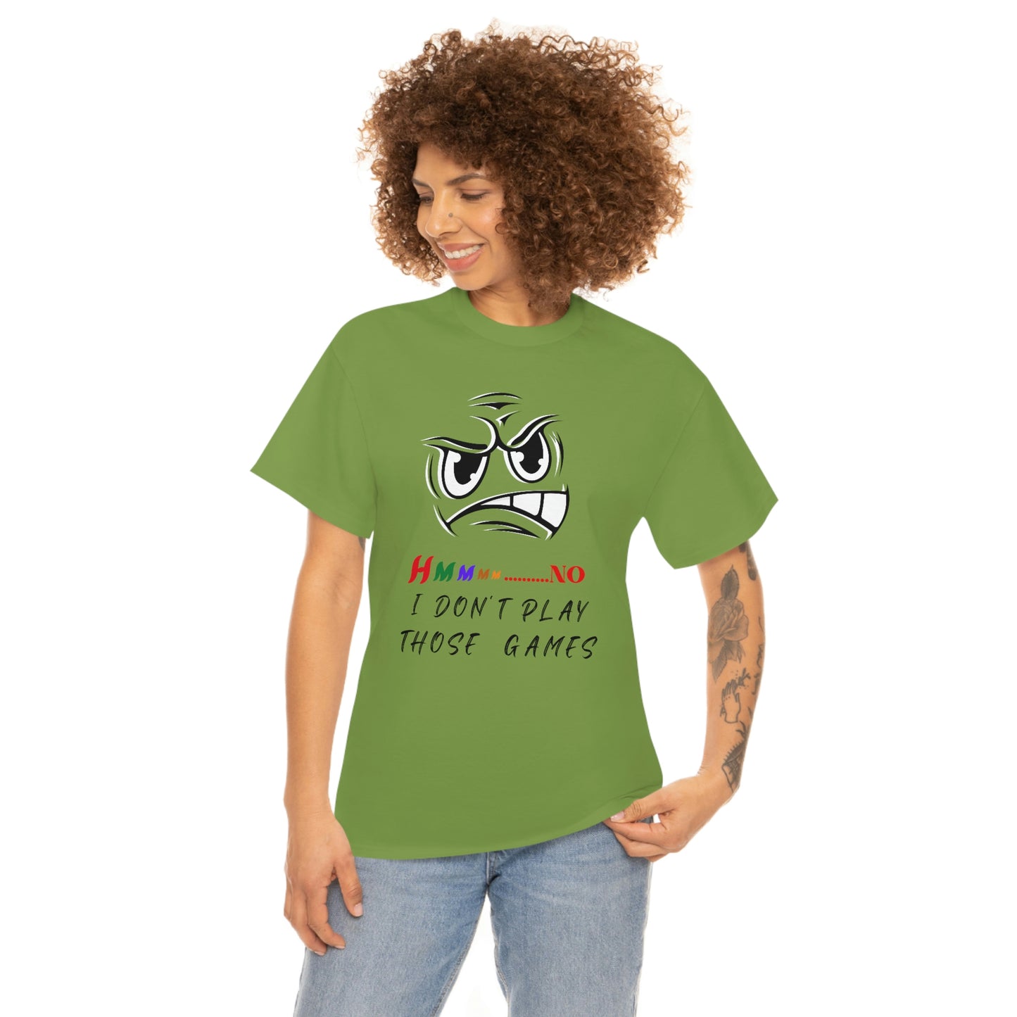 Hmmm No, I Don't Play Those Games Unisex Heavy Cotton Tee