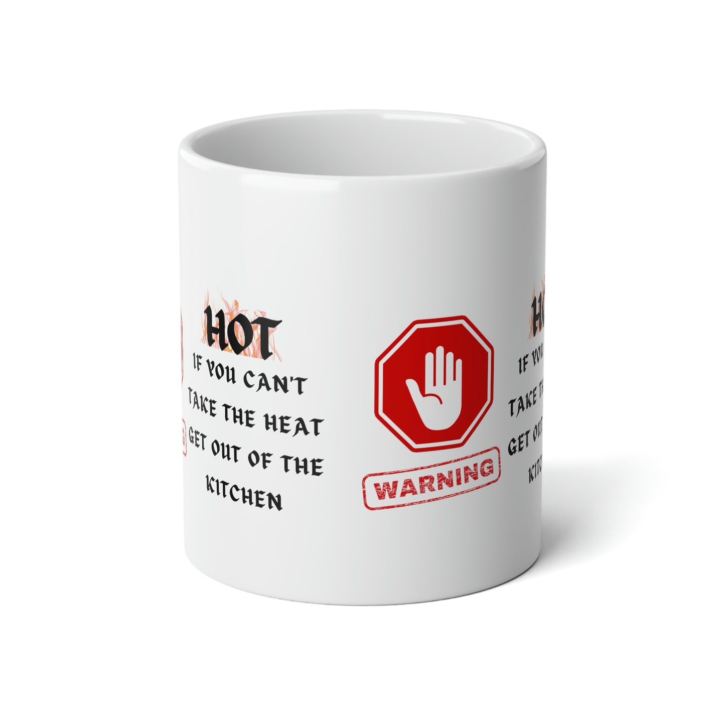 Warning Jumbo Mug, 20oz