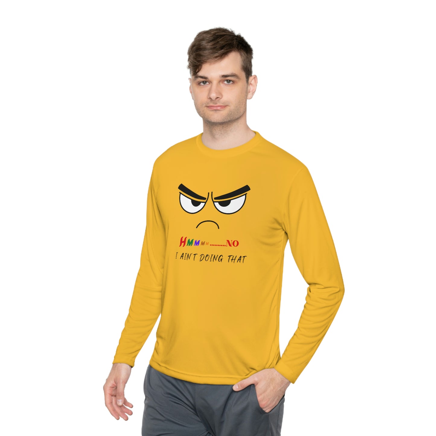 Hmmm, Unisex Lightweight Long Sleeve Tee