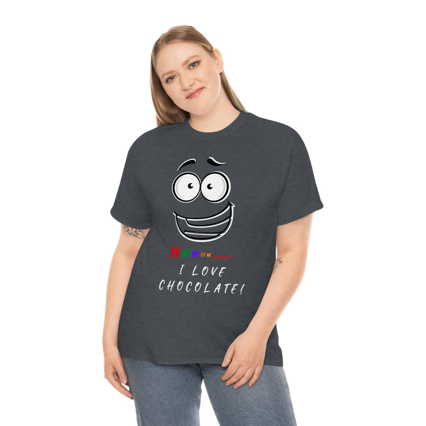 Hmmm... I Love Chocolate Unisex Heavy Cotton Tee