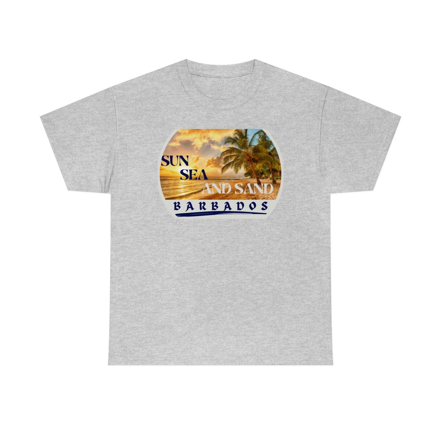 Sun Sea Sand Barbados Unisex Heavy Cotton Tee