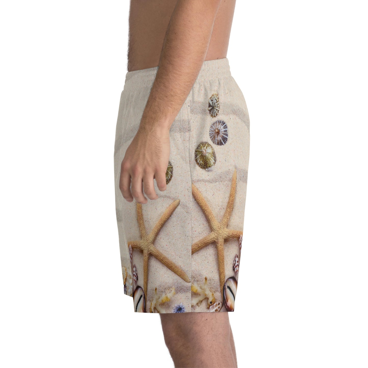 Exotic Print Men's Elastic Beach Shorts (AOP)